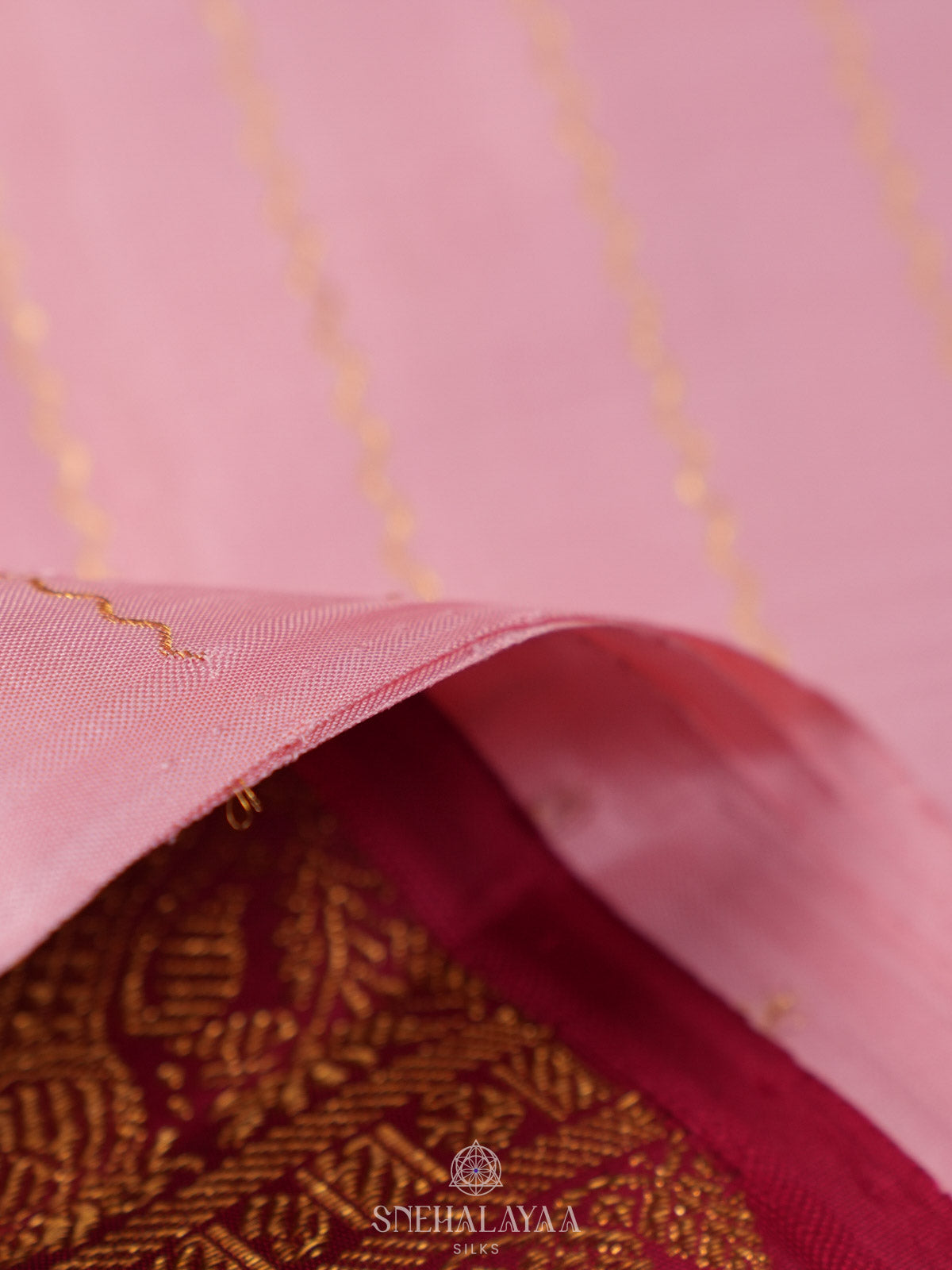 Baby Pink Kanjivaram Silk Saree