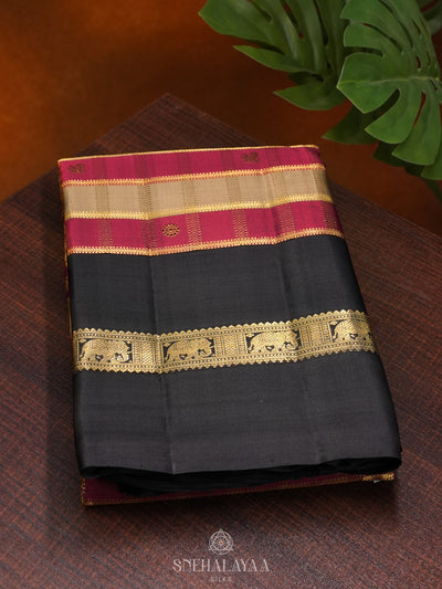 Magenta Kanjivaram Silk Saree