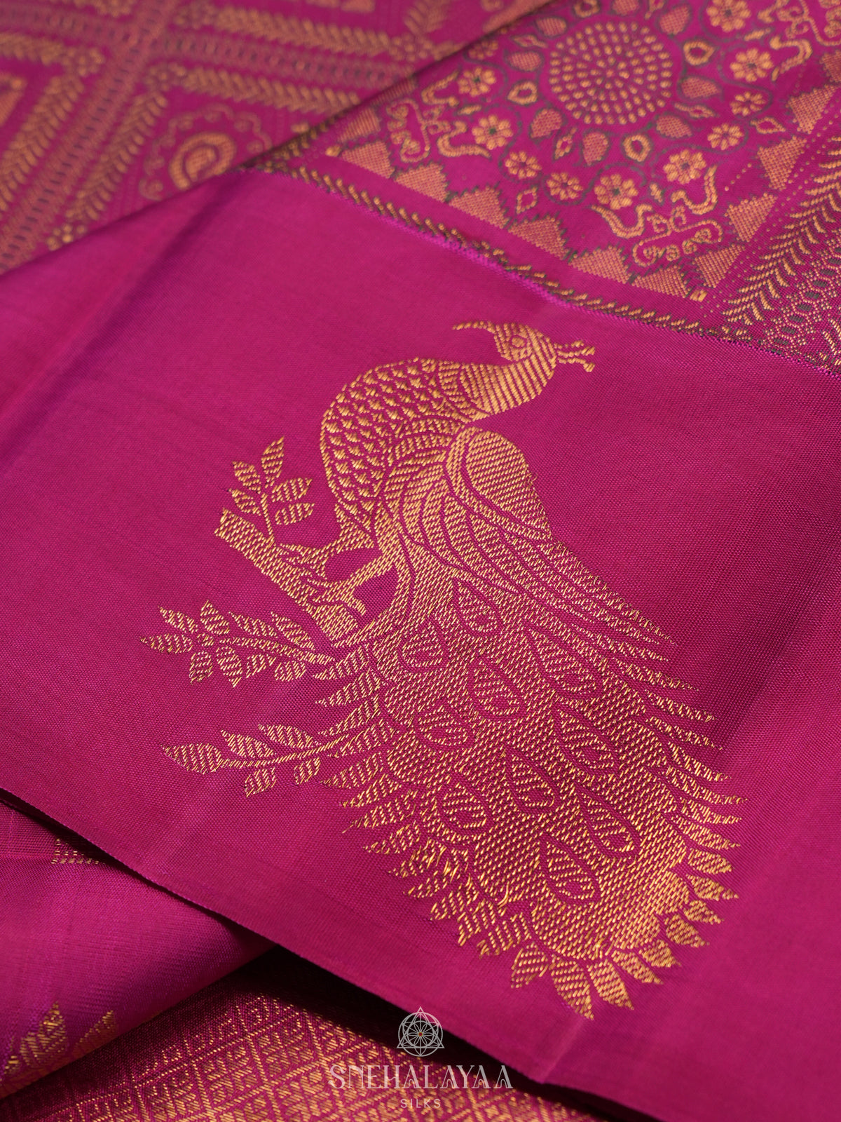 Magenta Kanjivaram Silk Saree
