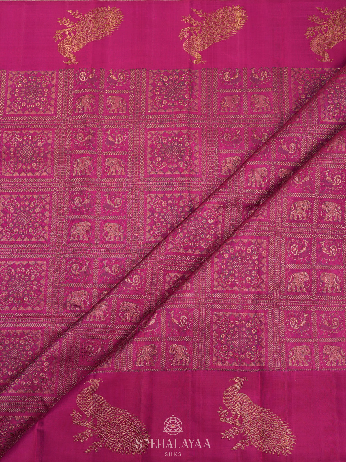 Magenta Kanjivaram Silk Saree