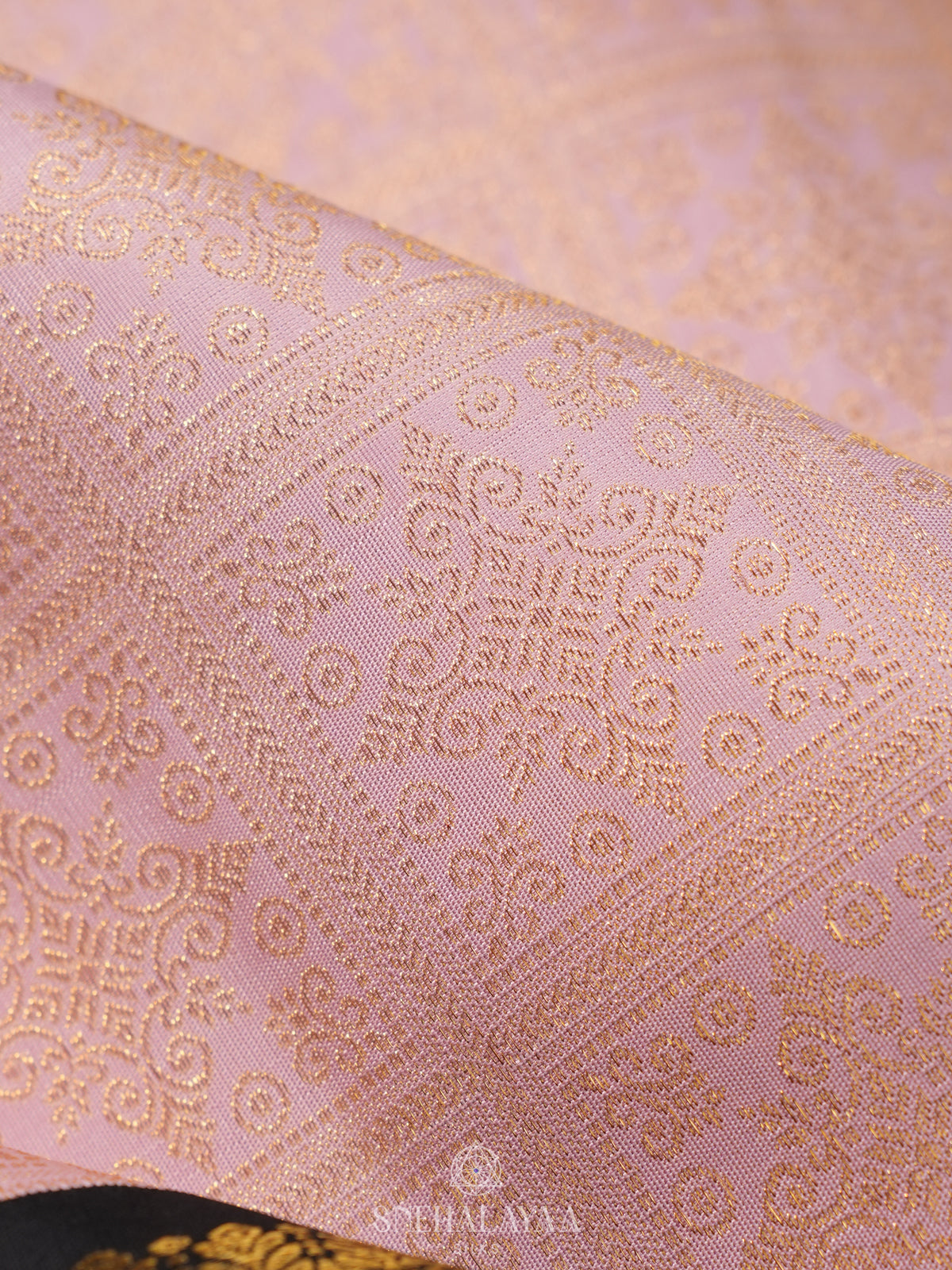 Baby Pink Kanjivaram Silk Saree