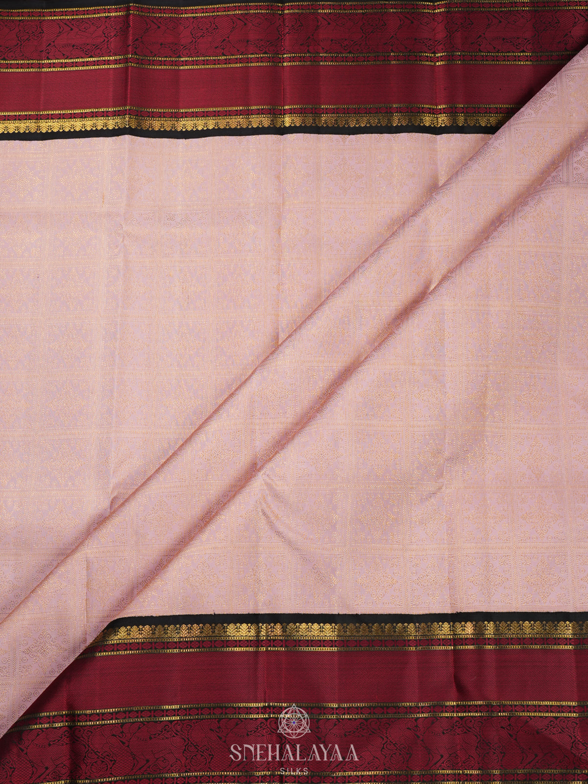 Baby Pink Kanjivaram Silk Saree