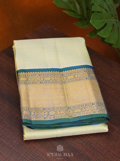 Pista Green Kanjivaram Silk Saree