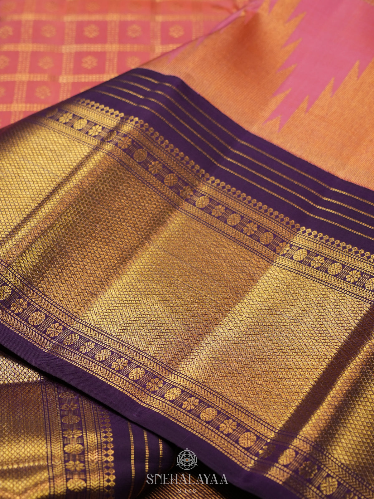 Pink Kanjivaram Silk Saree