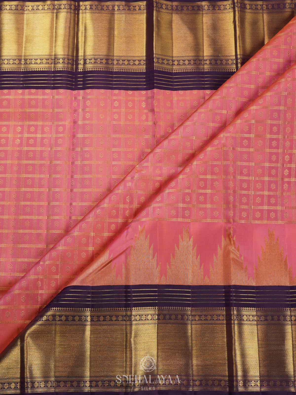 Pink Kanjivaram Silk Saree