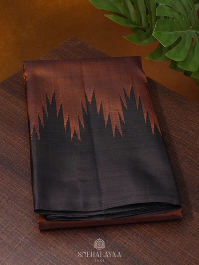 Brown Kanjivaram Silk Saree