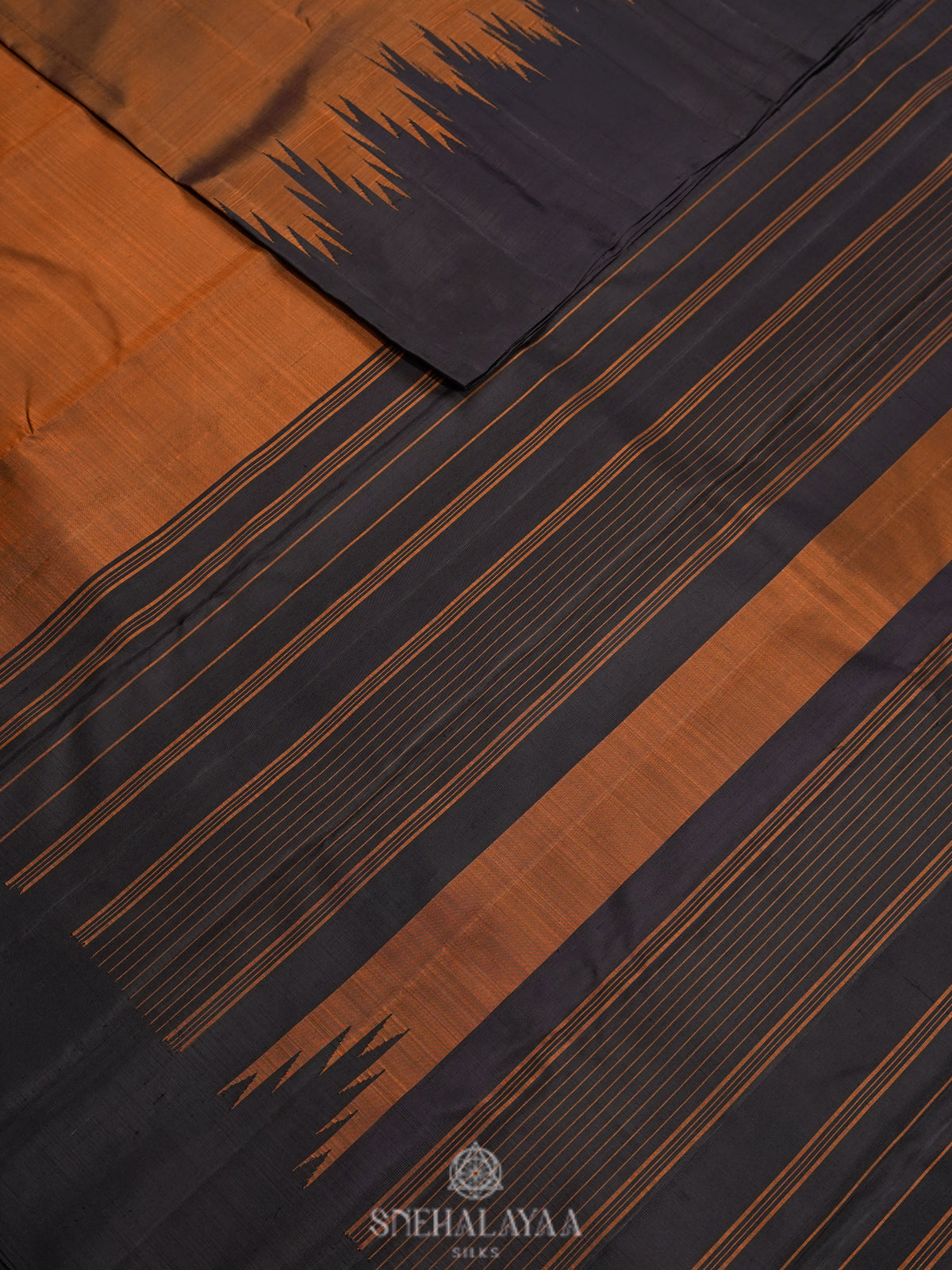 Brown Kanjivaram Silk Saree