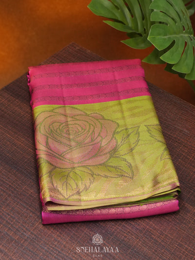 Pink Kanjivaram Silk Saree