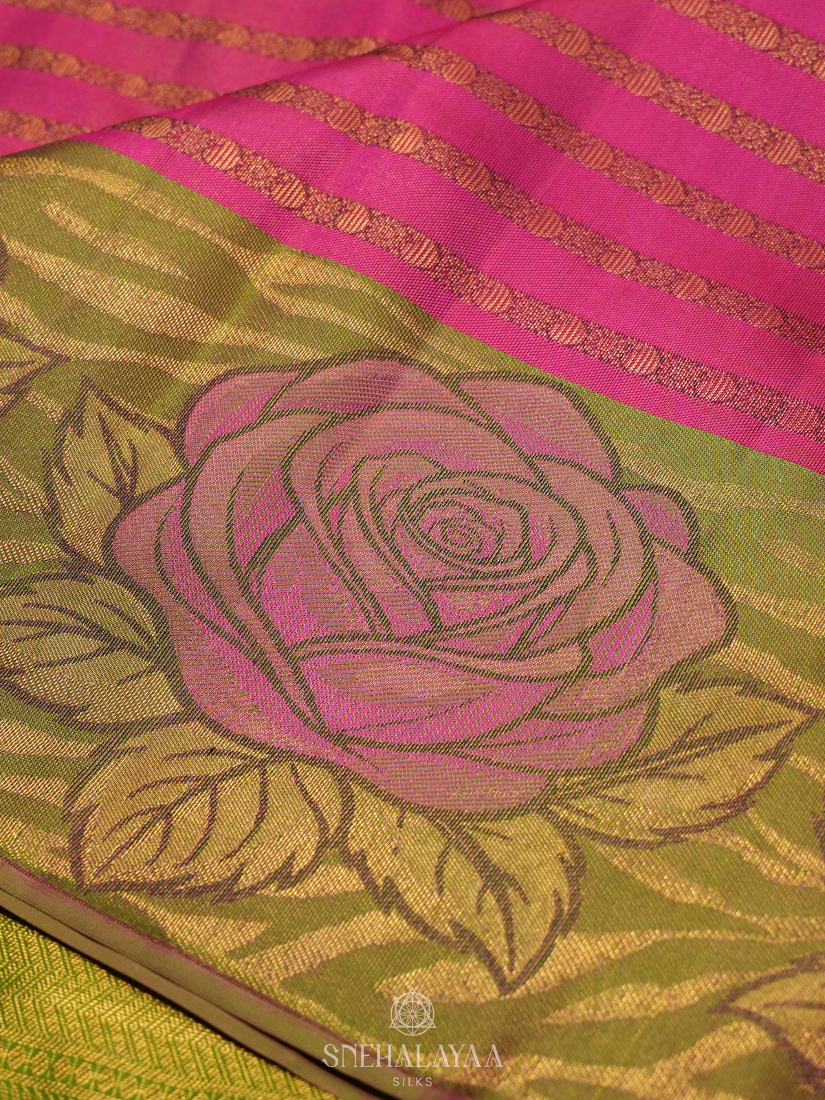 Pink Kanjivaram Silk Saree