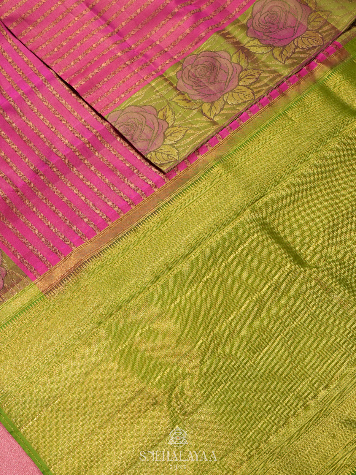 Pink Kanjivaram Silk Saree
