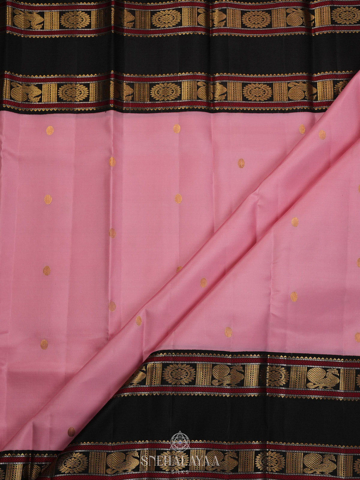 Baby Pink Kanjivaram Silk Saree