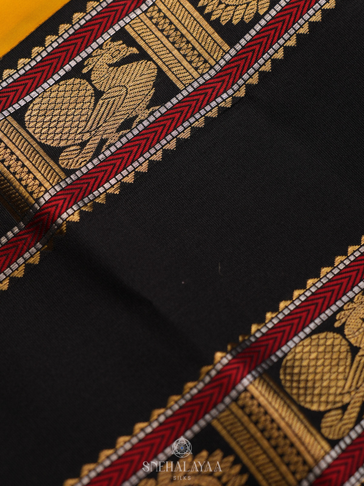 Mango Yellow Kanjivaram Silk Saree
