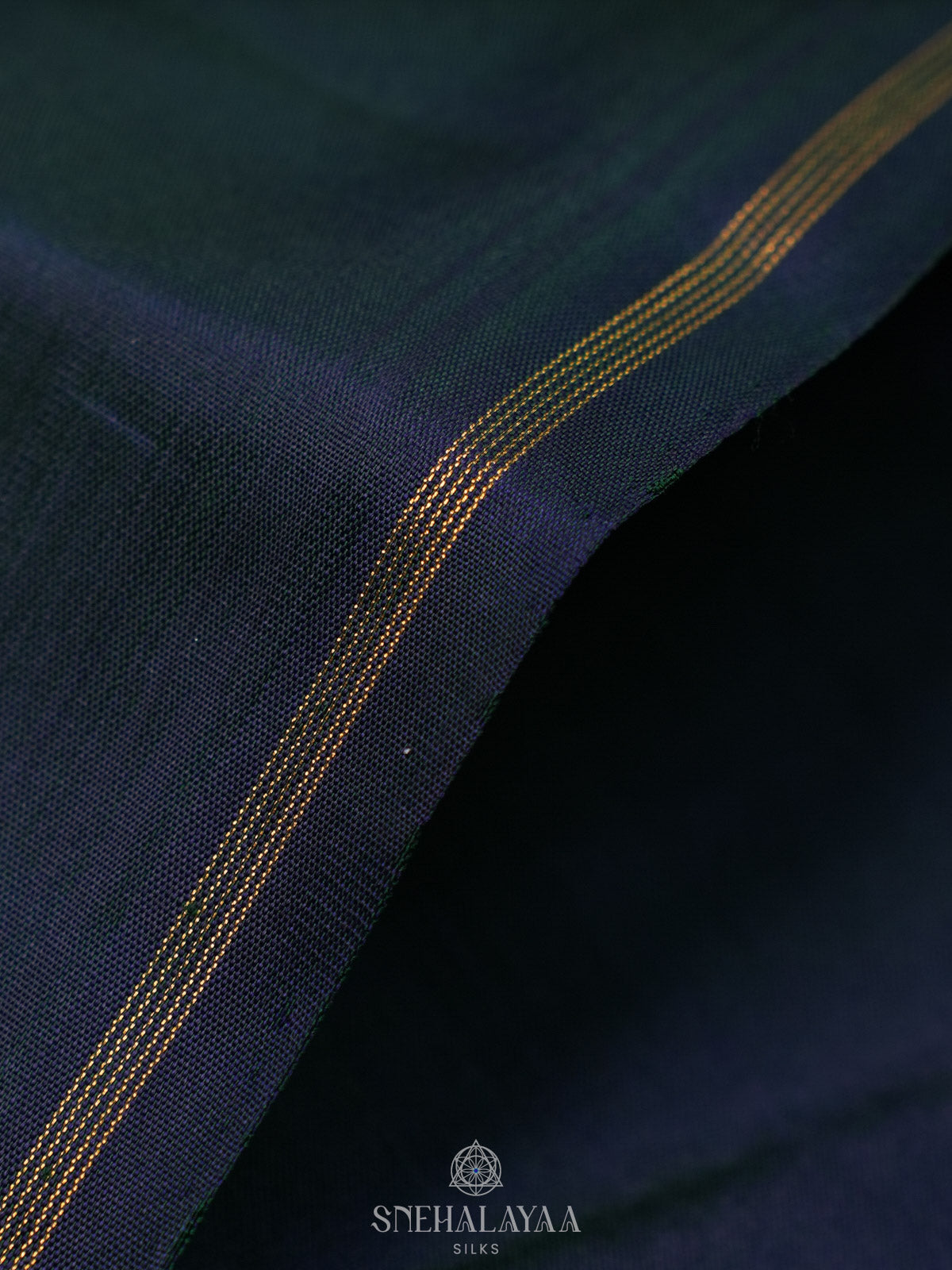 Navy Blue Kanjivaram Silk Saree