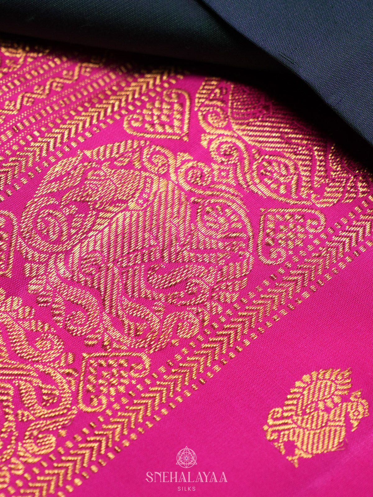 Navy Blue Kanjivaram Silk Saree