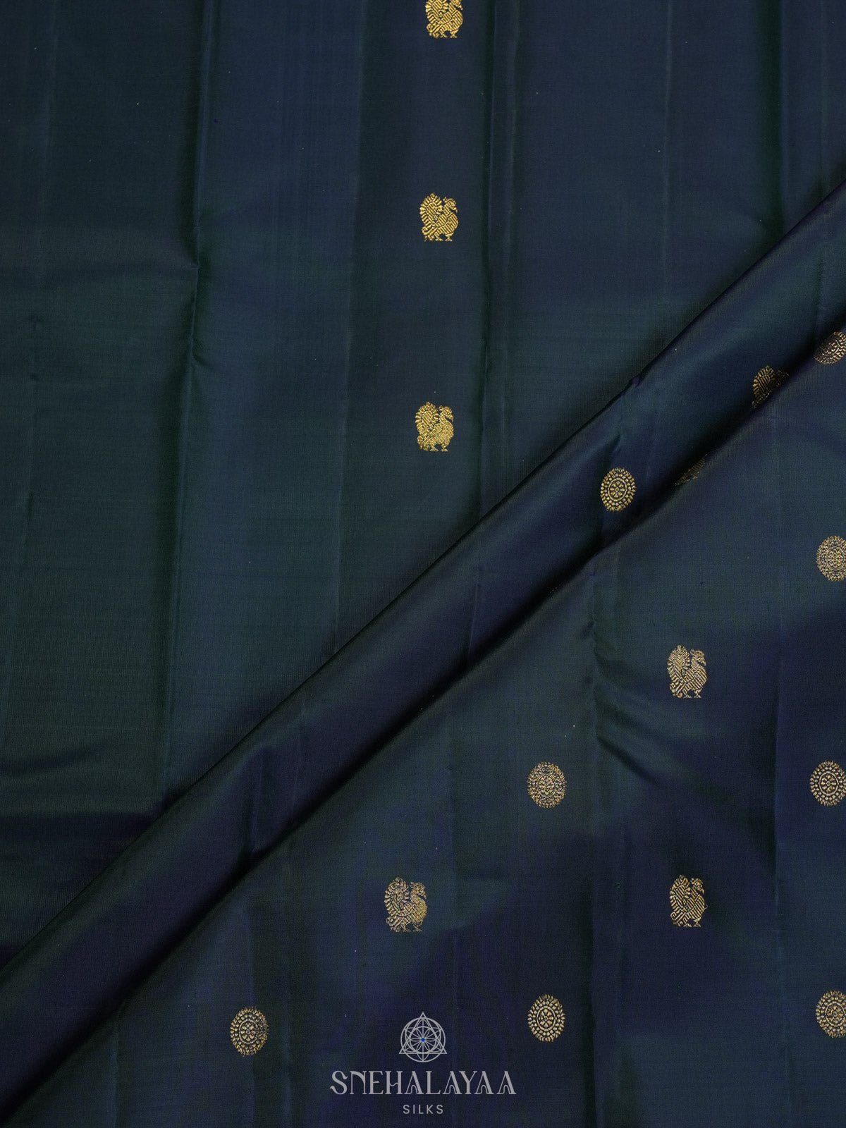 Navy Blue Kanjivaram Silk Saree