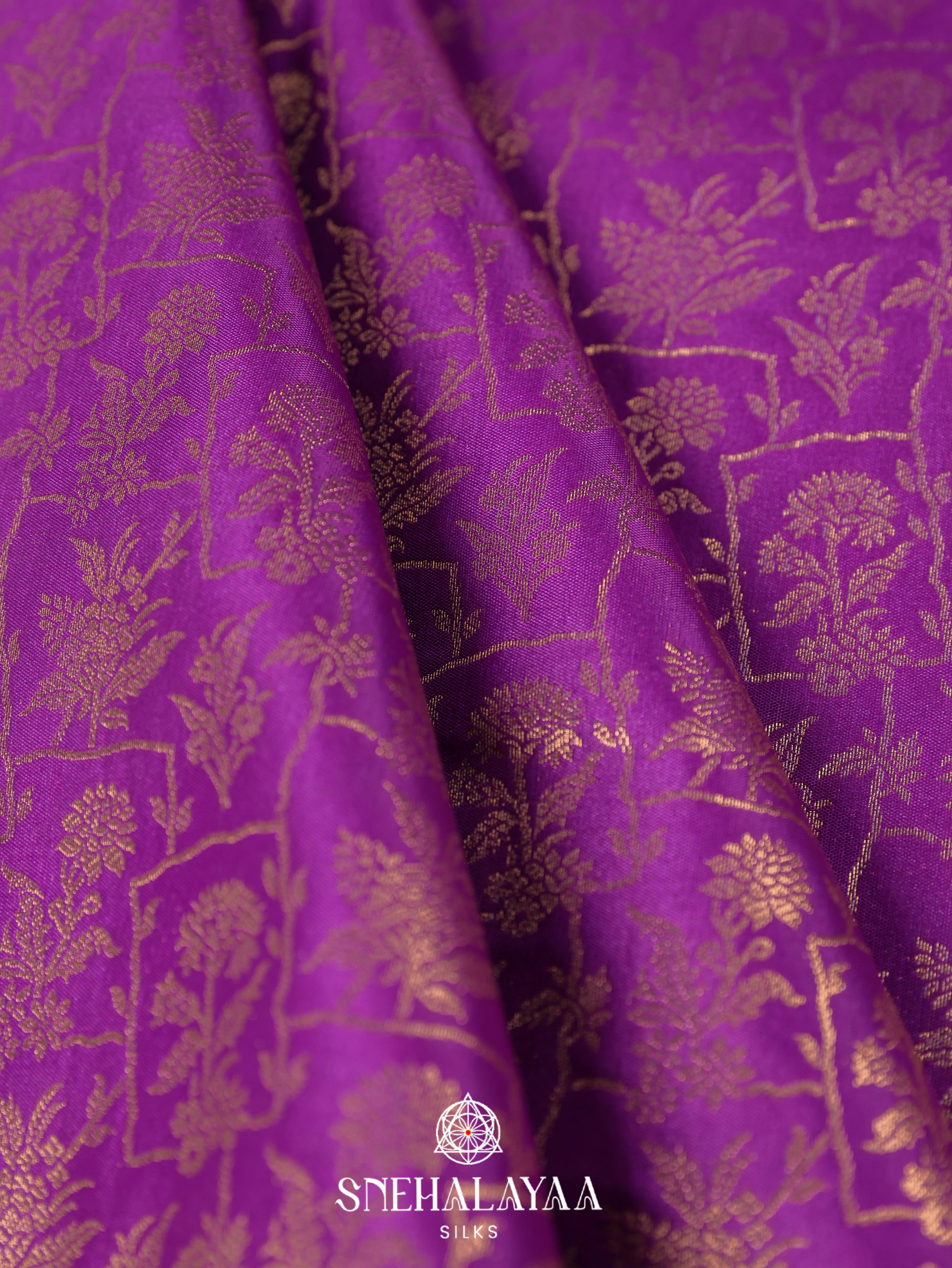 Magenta Art Silk Saree