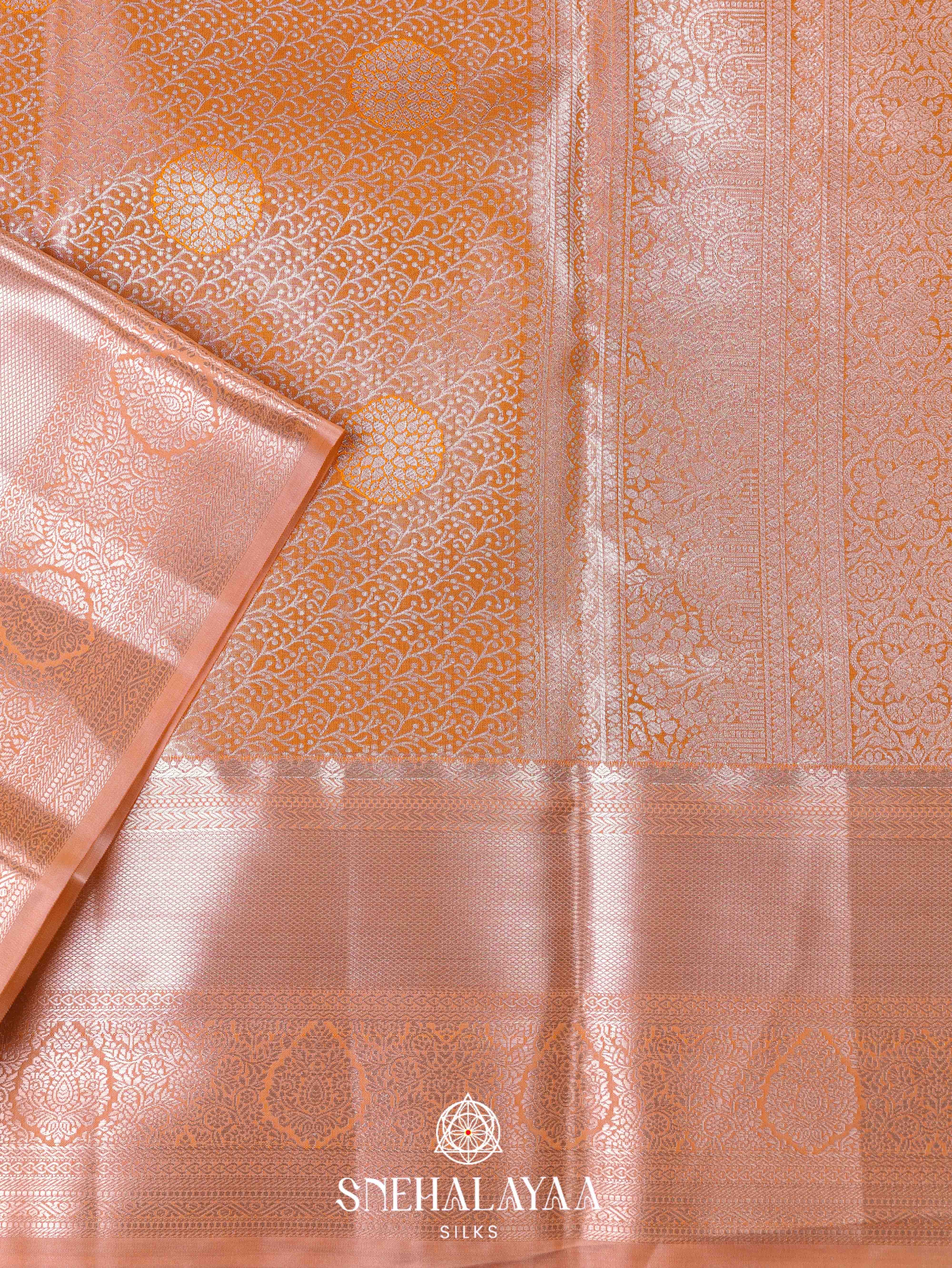 Cream Art Silk Saree
