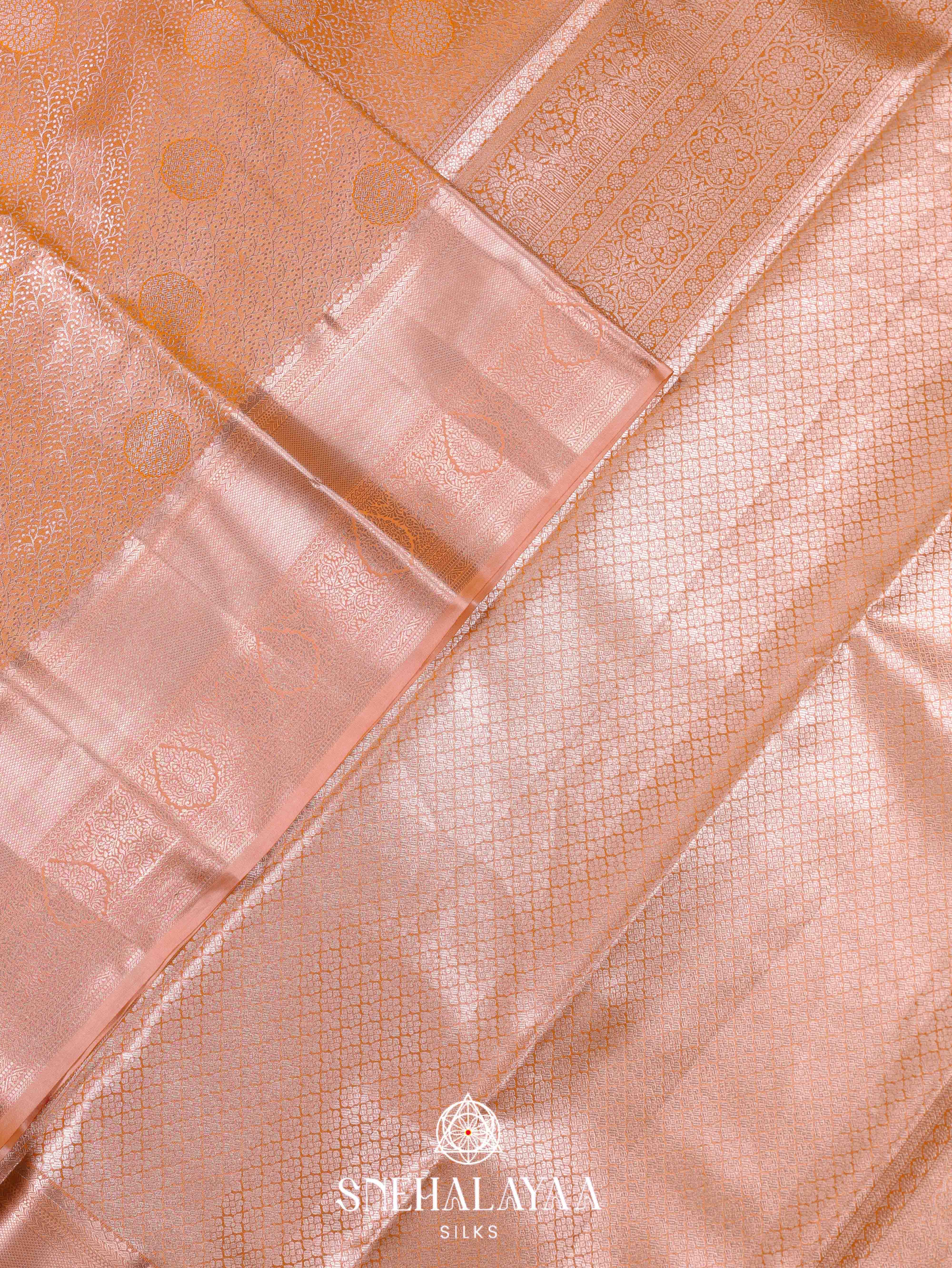 Cream Art Silk Saree