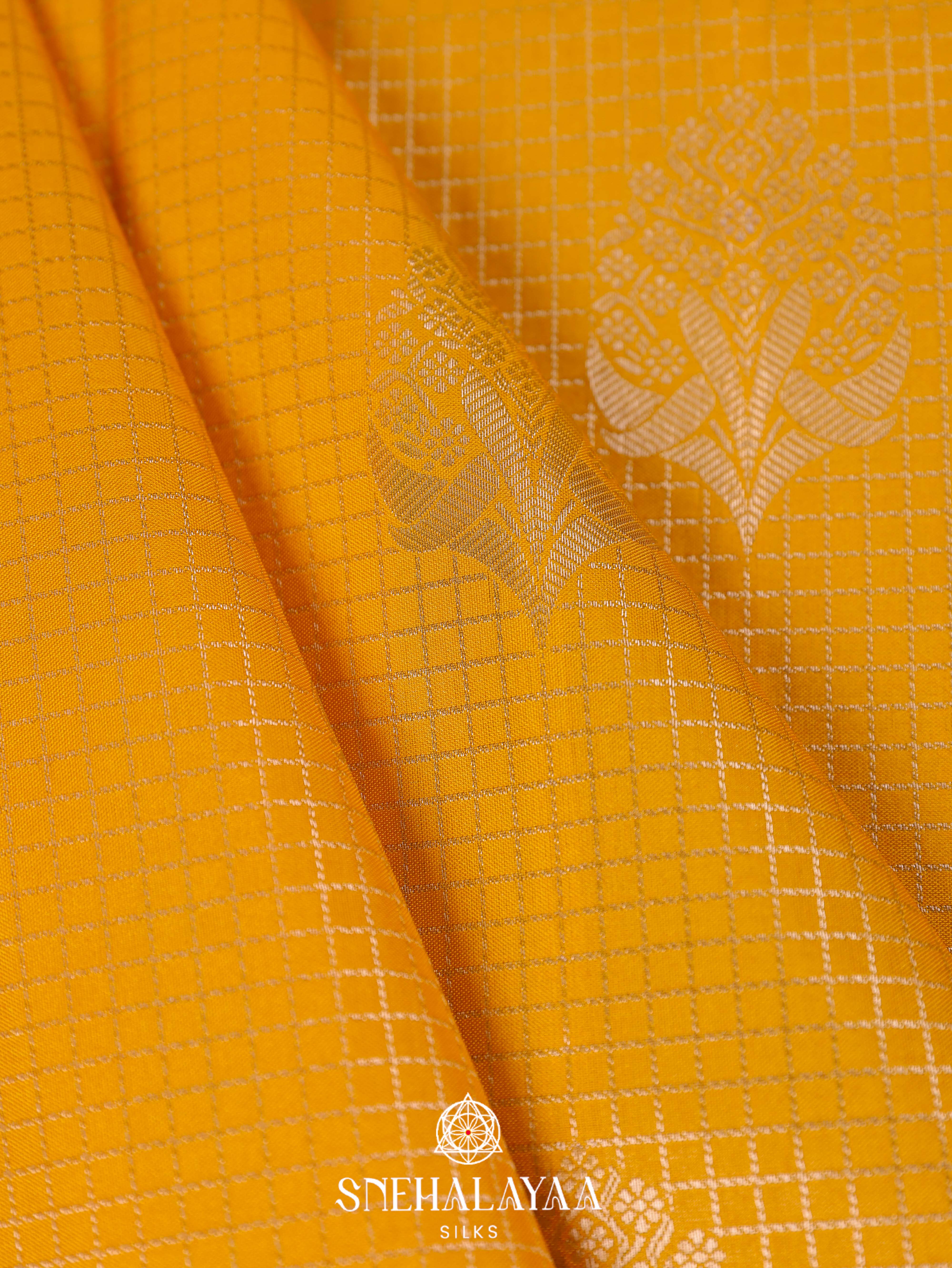 Yellow Art Silk Saree