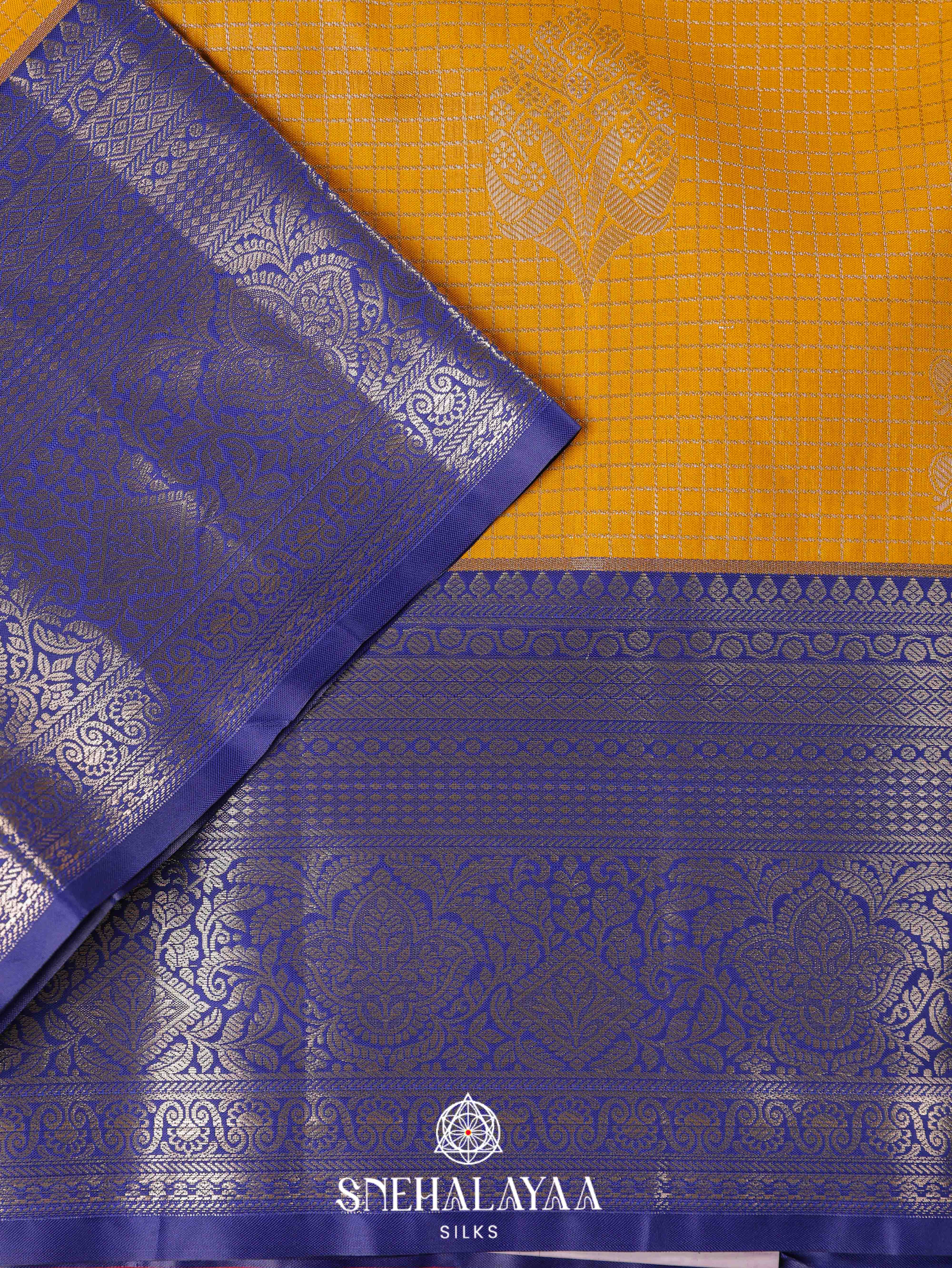Yellow Art Silk Saree