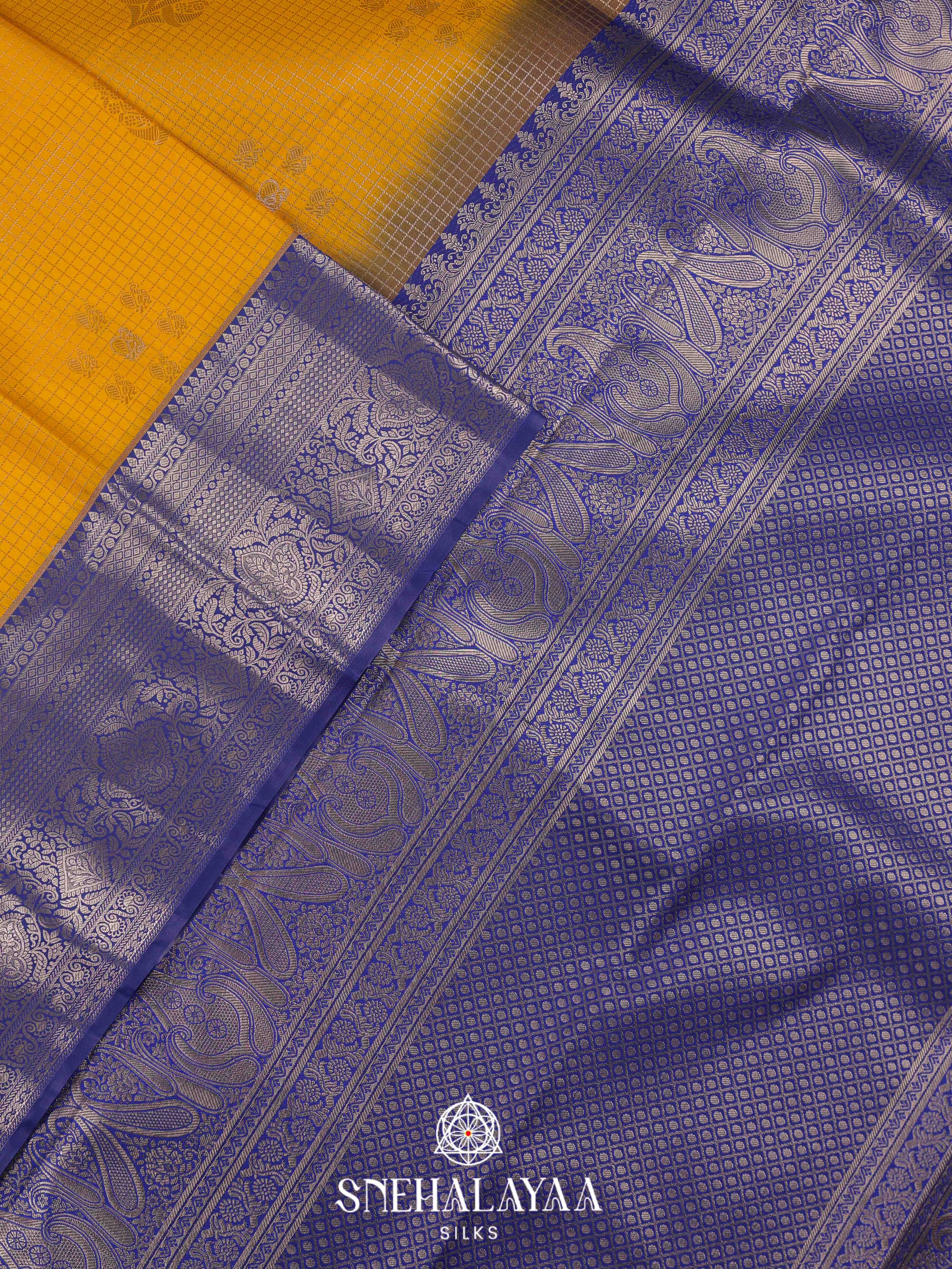 Yellow Art Silk Saree