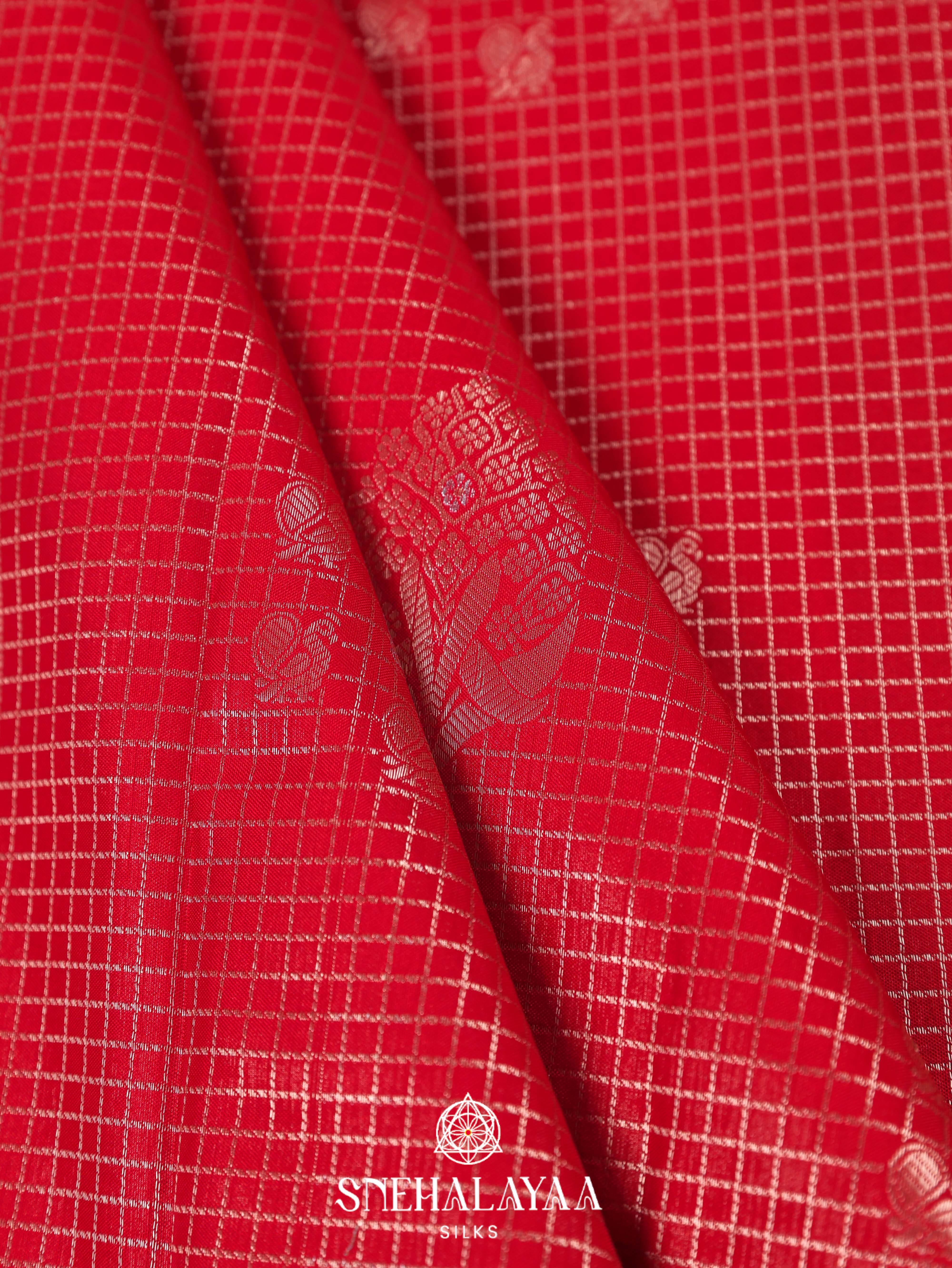 Red Art Silk Saree