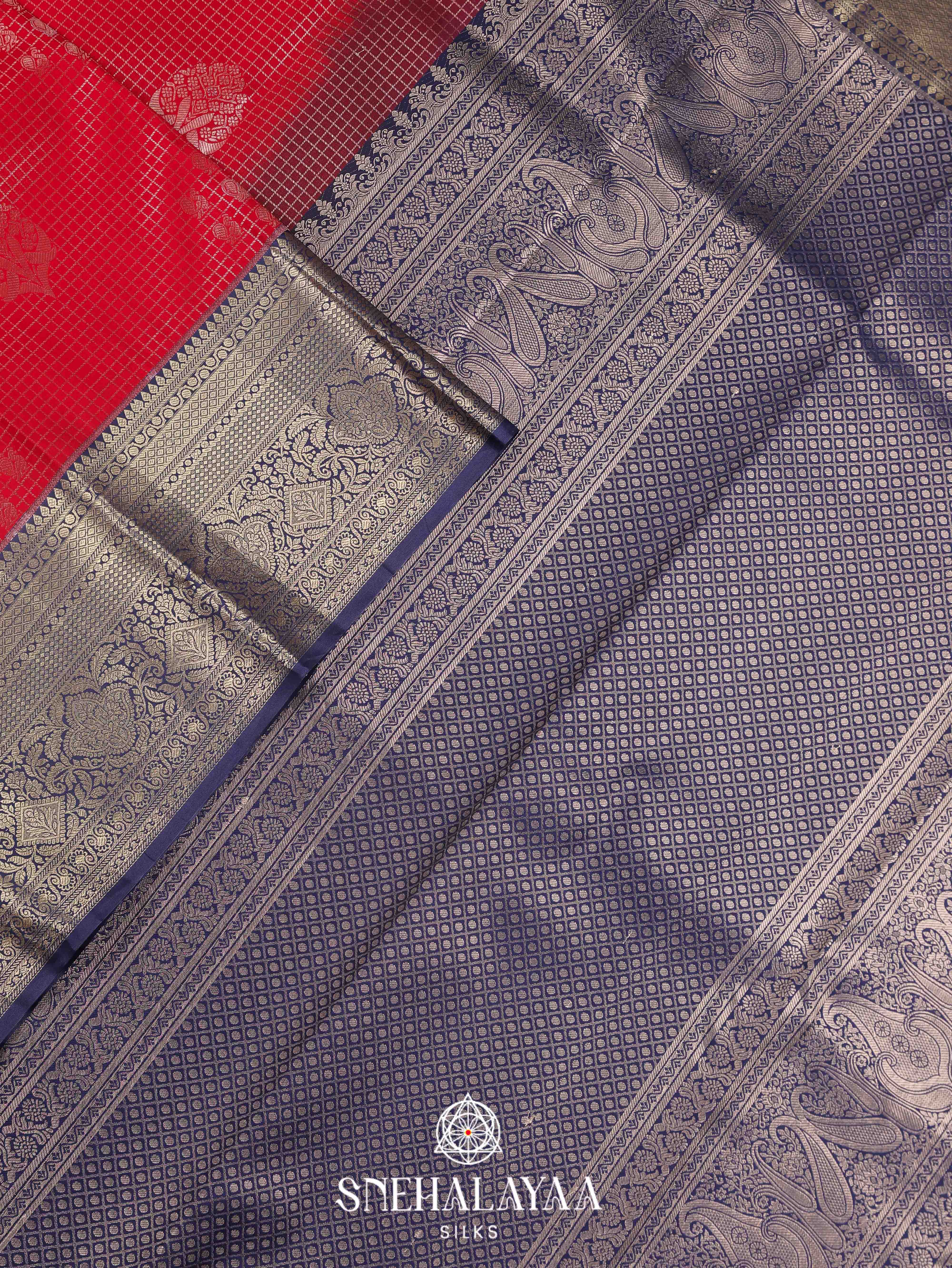 Red Art Silk Saree