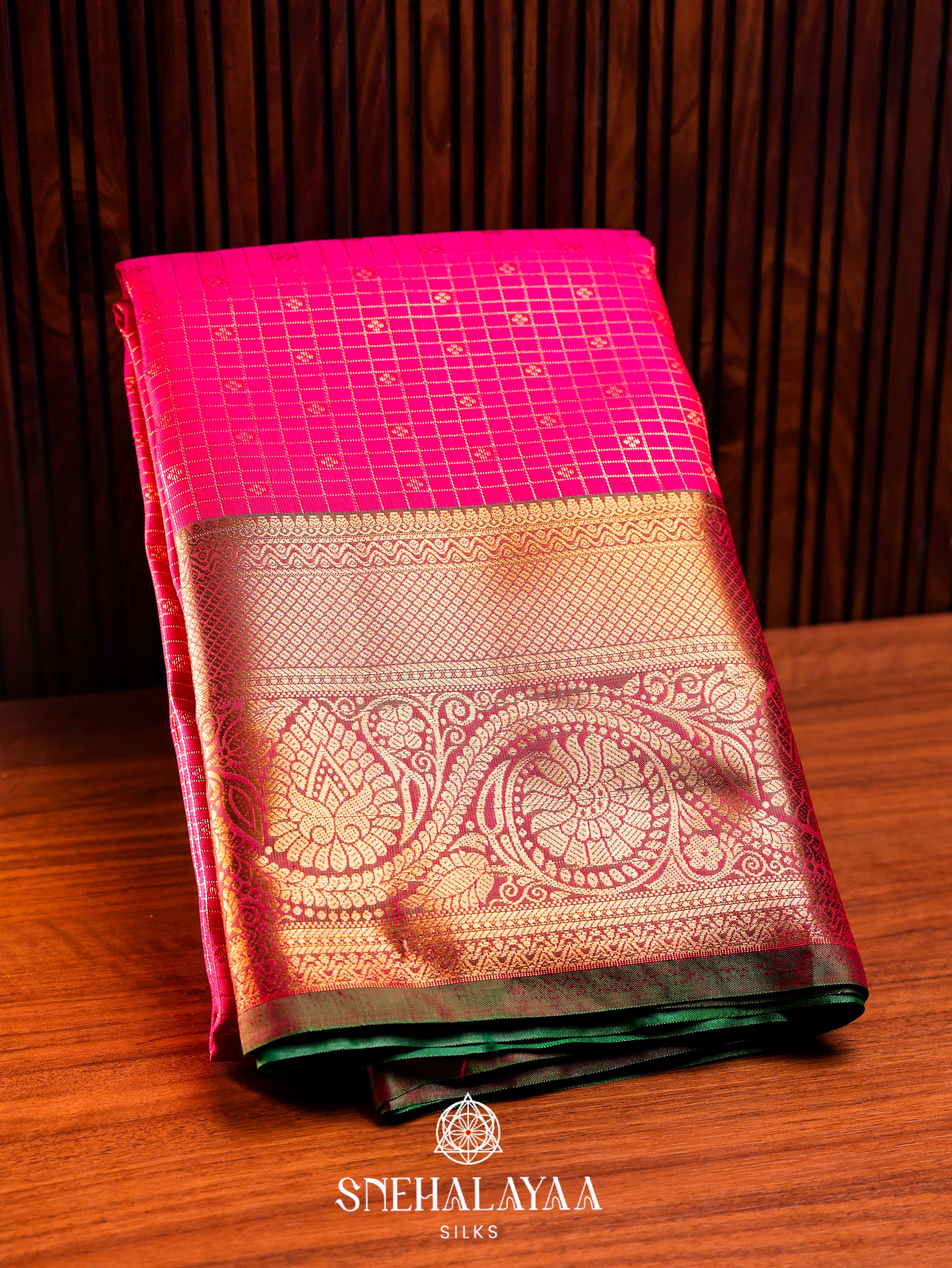Pink Art Silk Saree