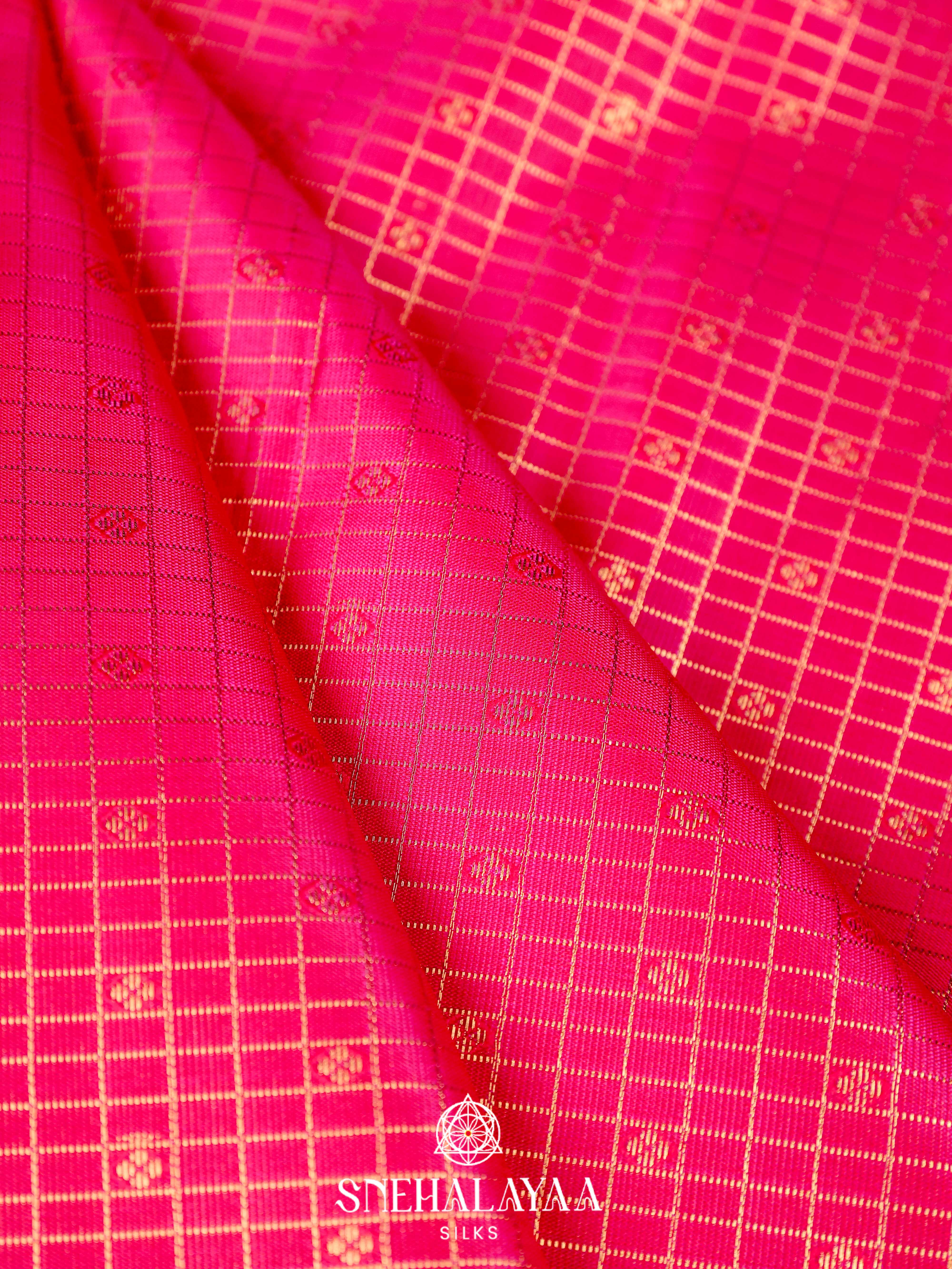 Pink Art Silk Saree