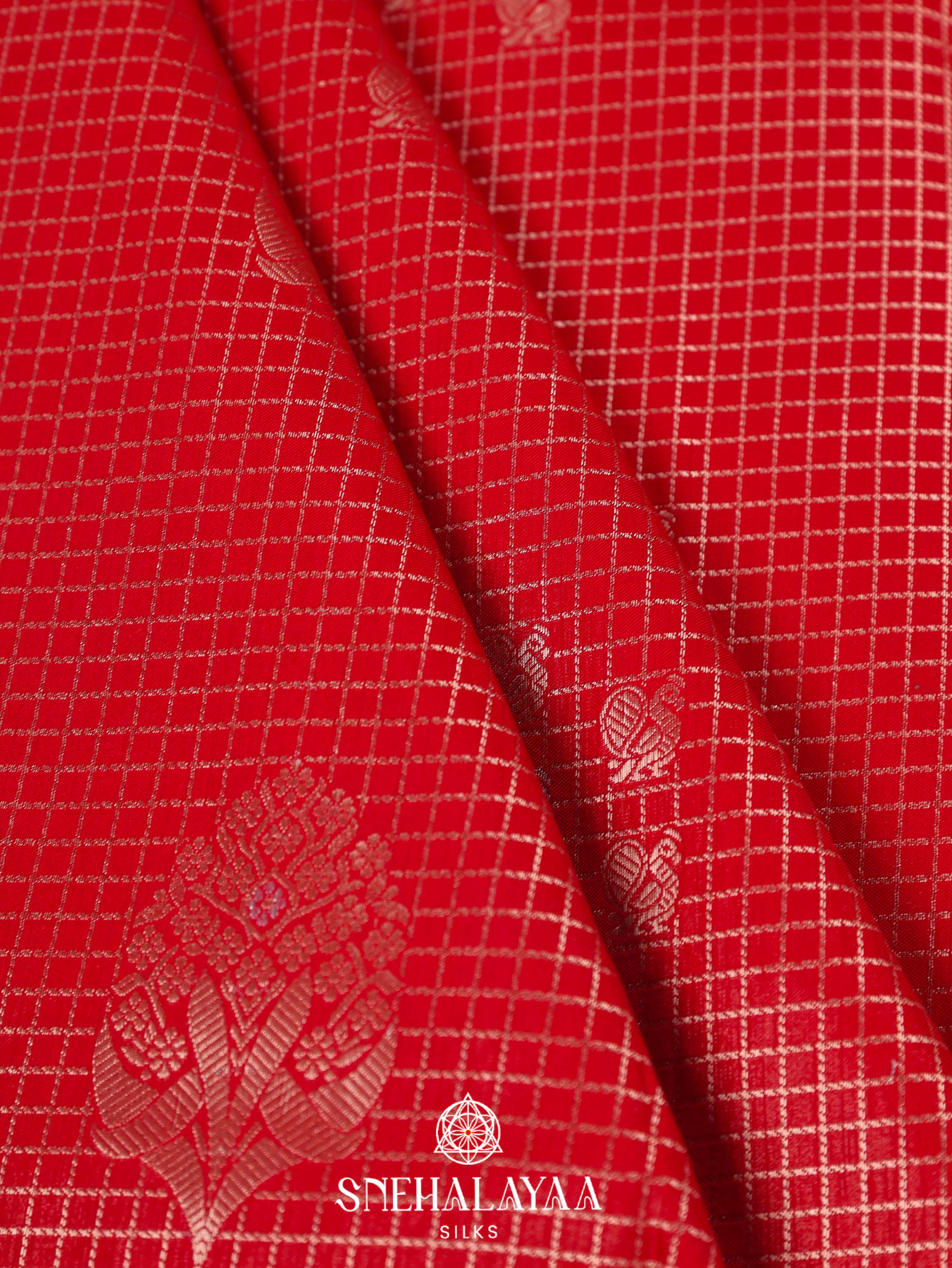 Red Art Silk Saree