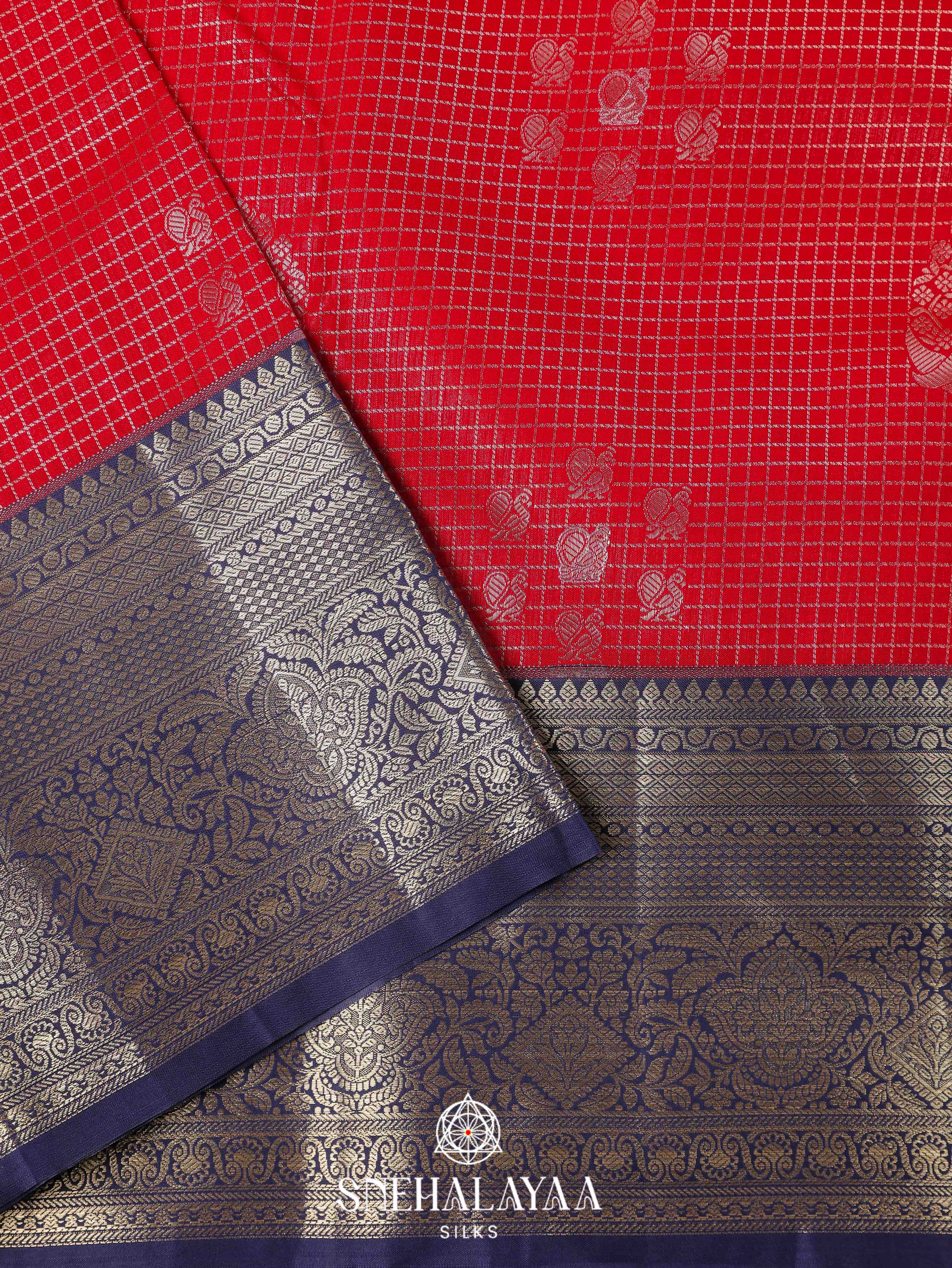 Red Art Silk Saree
