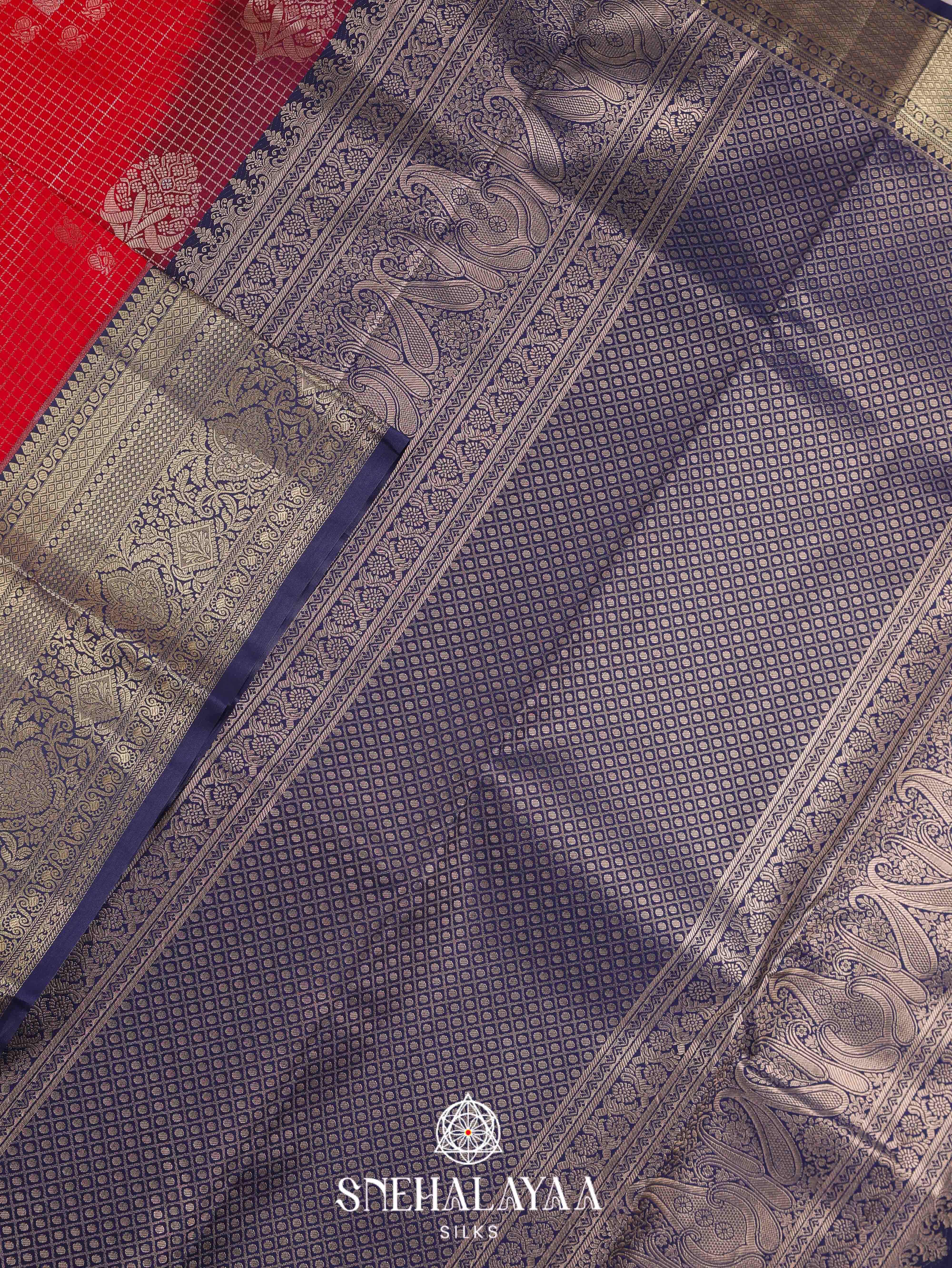 Red Art Silk Saree