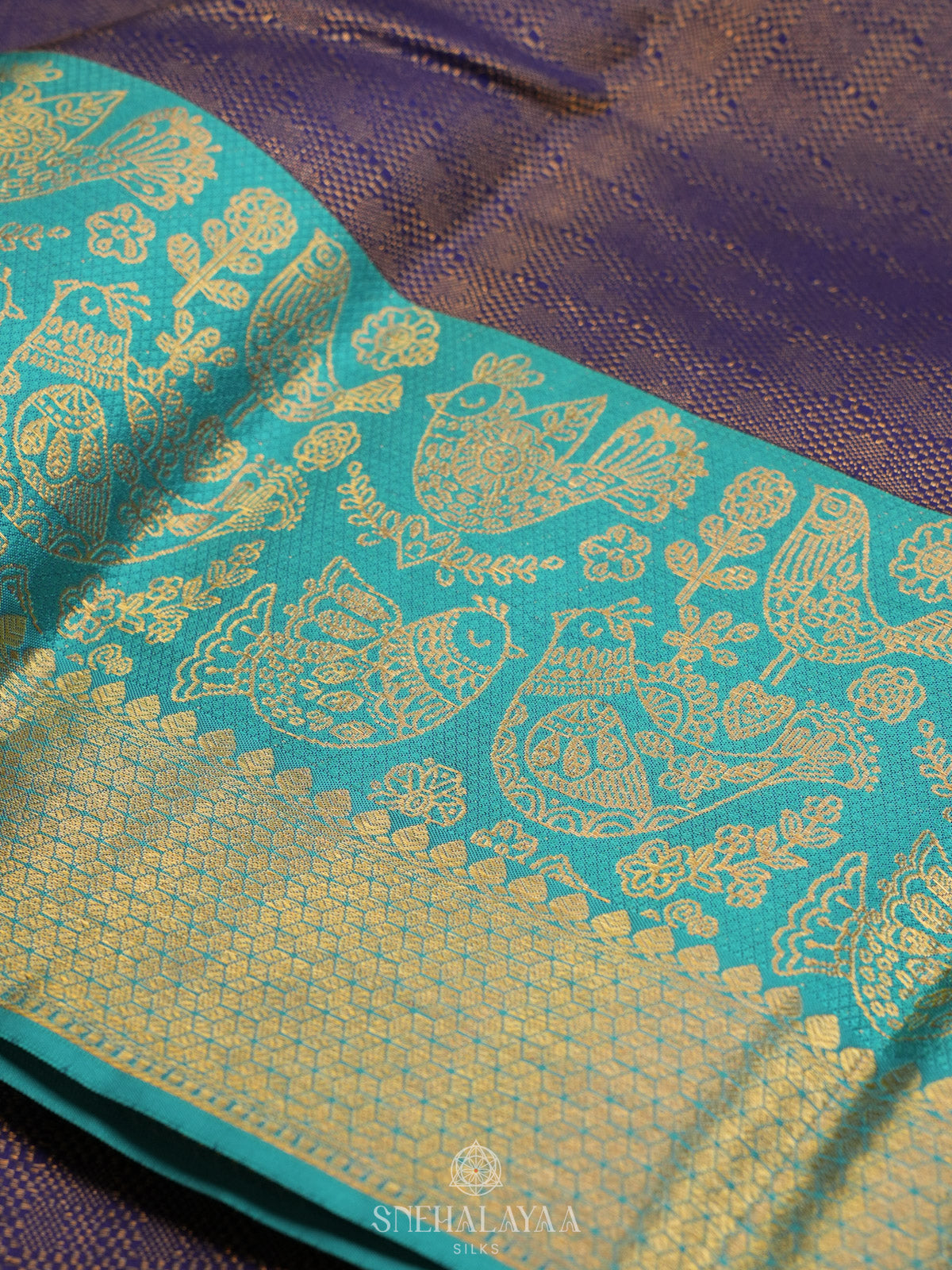 Purple Kanjivaram Silk Saree