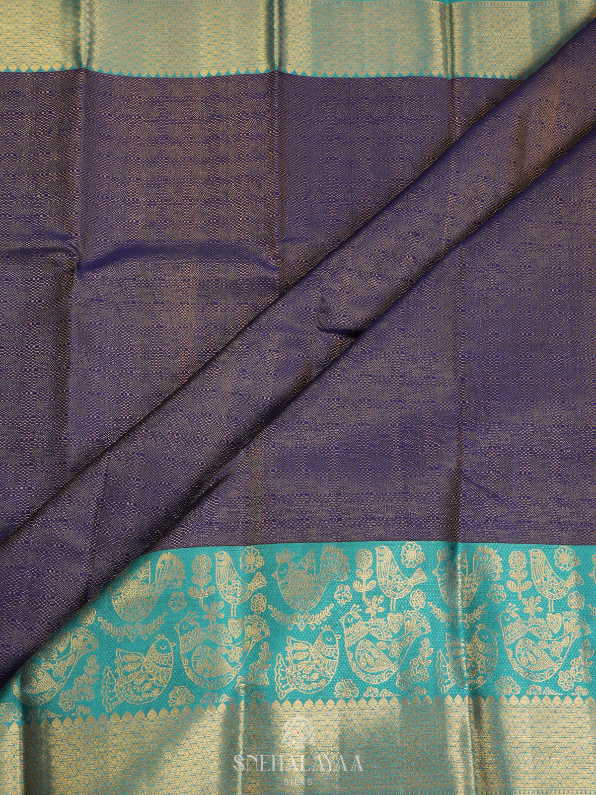Purple Kanjivaram Silk Saree