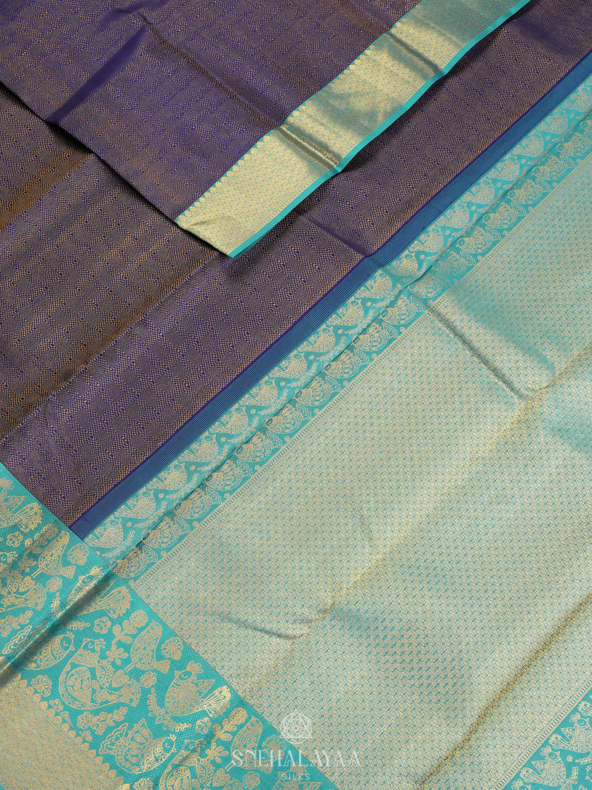 Purple Kanjivaram Silk Saree