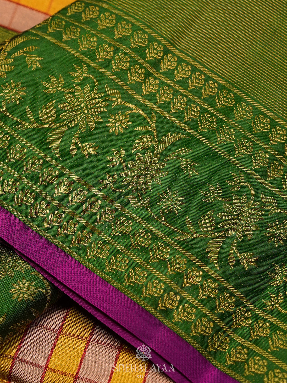 Yellow  Kanjivaram Silk Saree