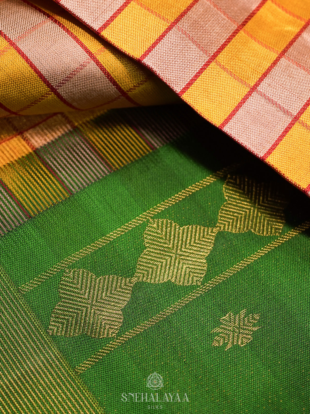 Yellow  Kanjivaram Silk Saree