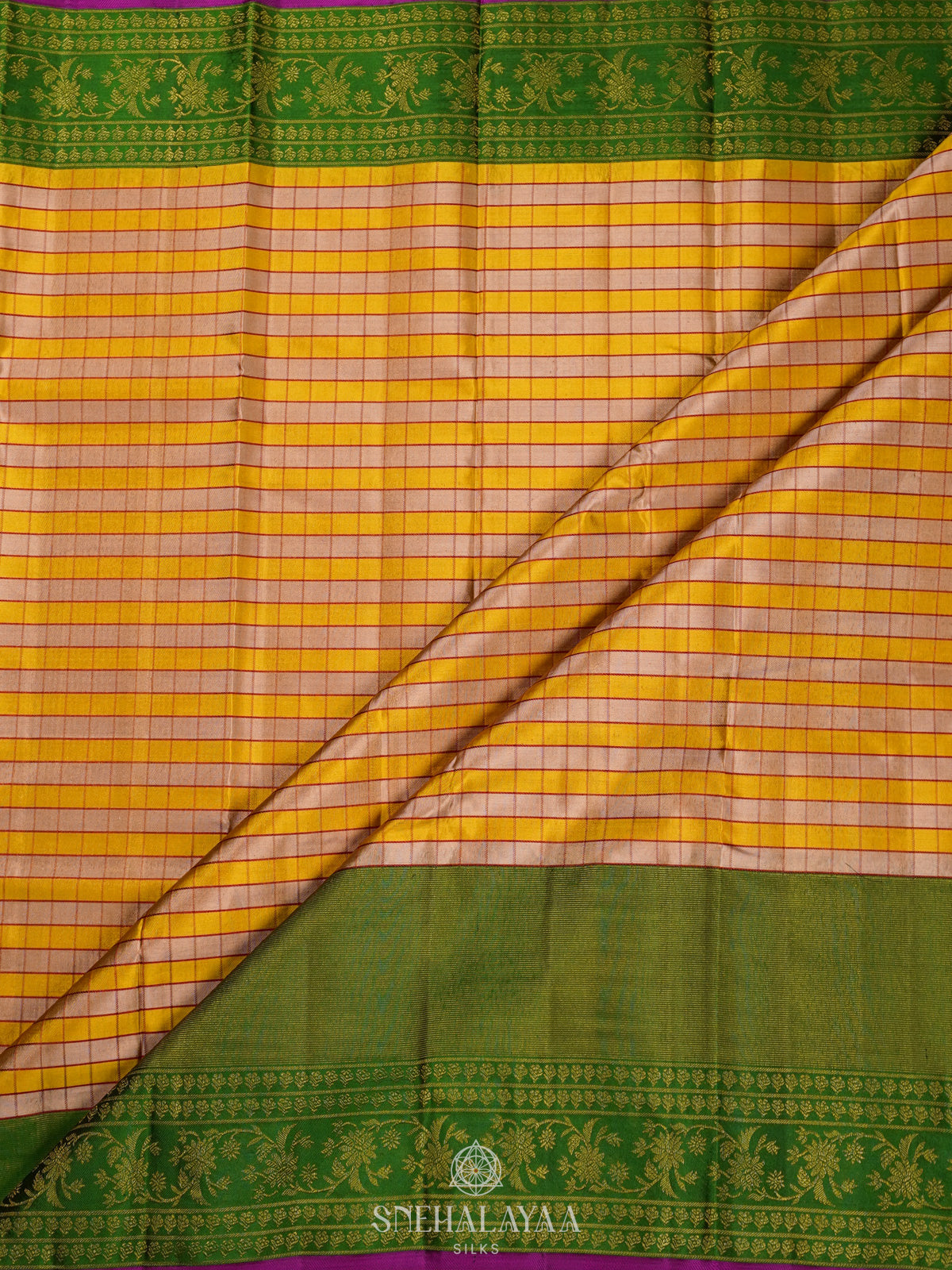 Yellow  Kanjivaram Silk Saree