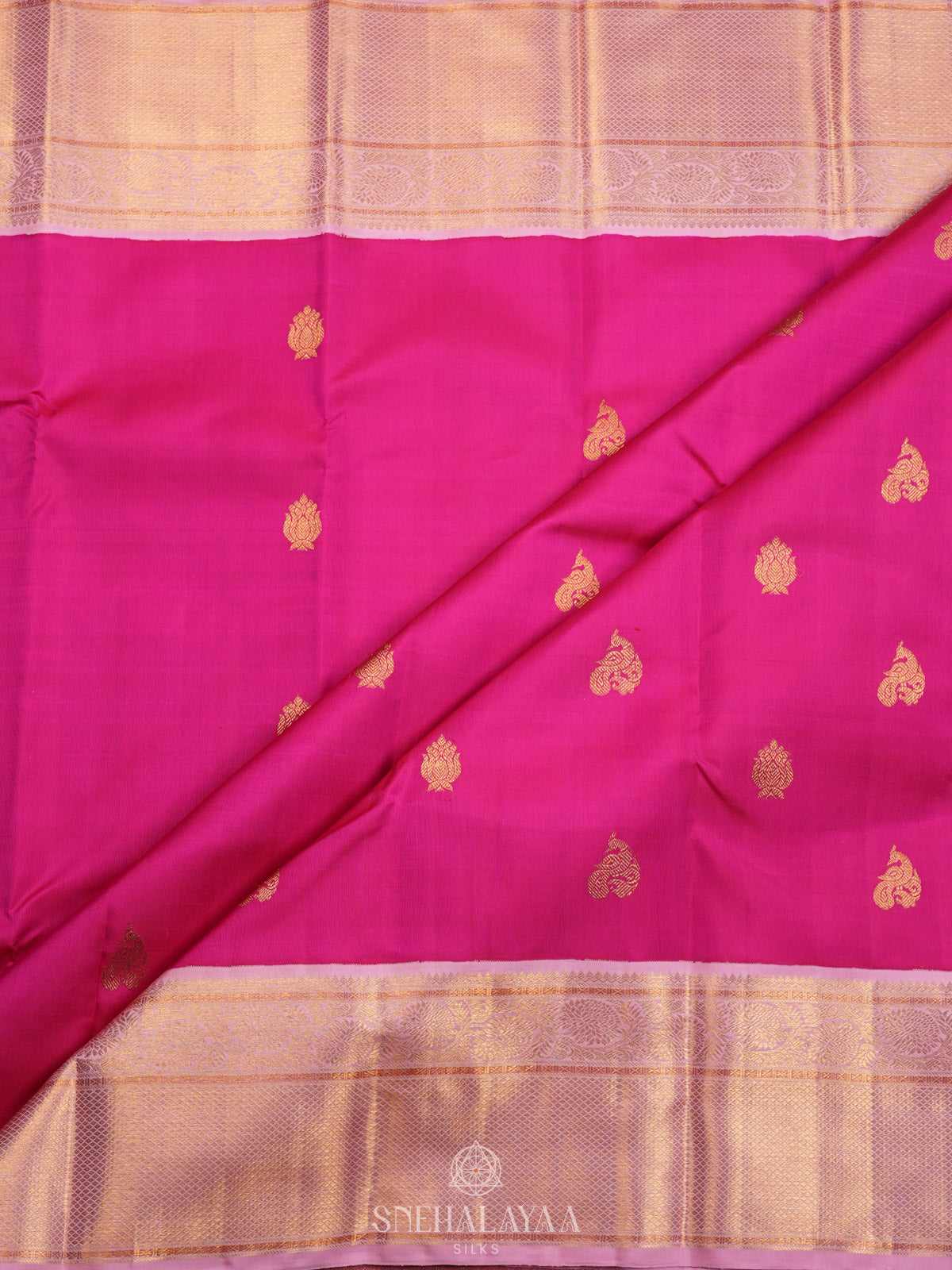 Pink Kanjivaram Silk Saree