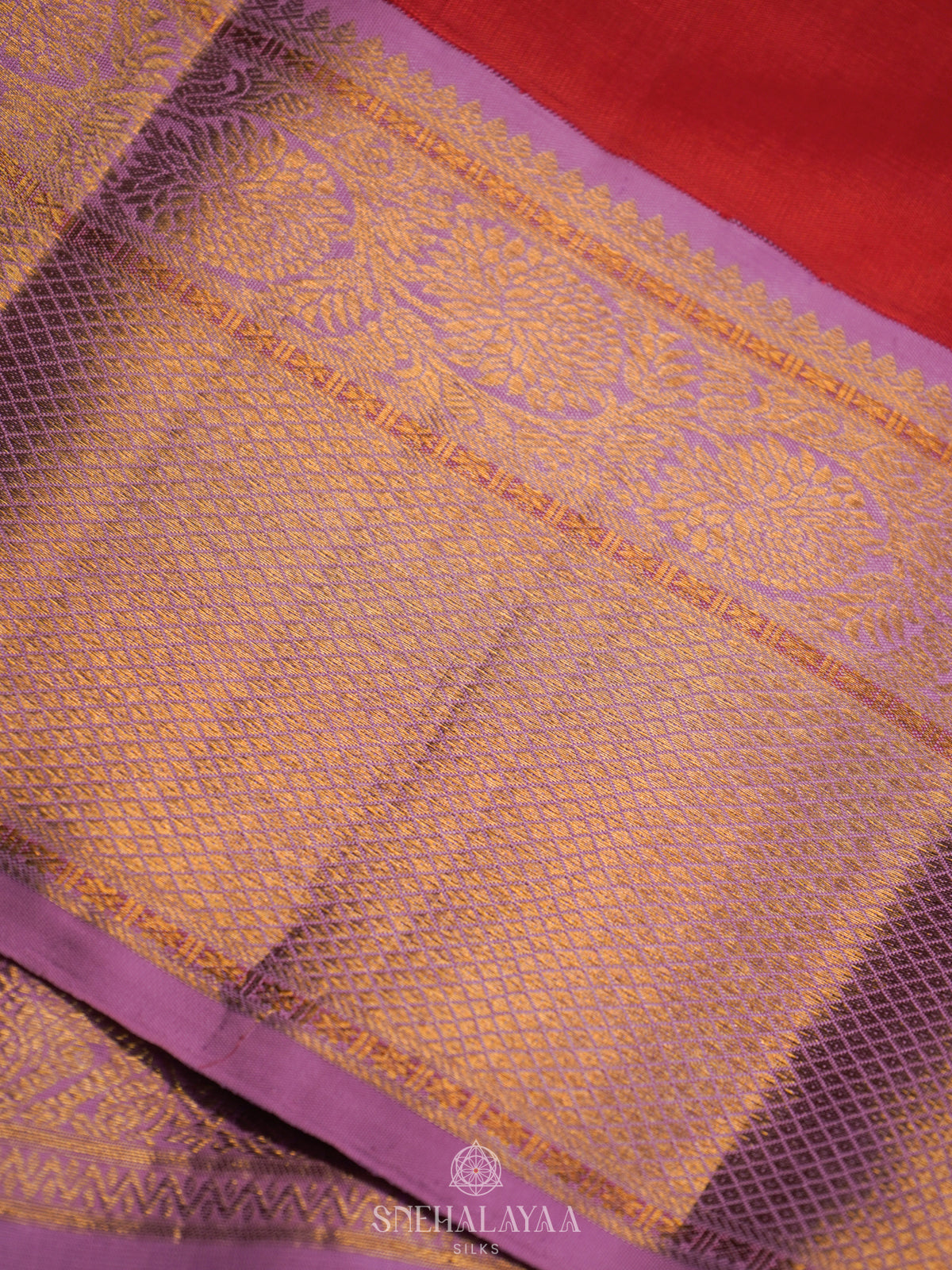 Ruby Red Kanjivaram Silk Saree