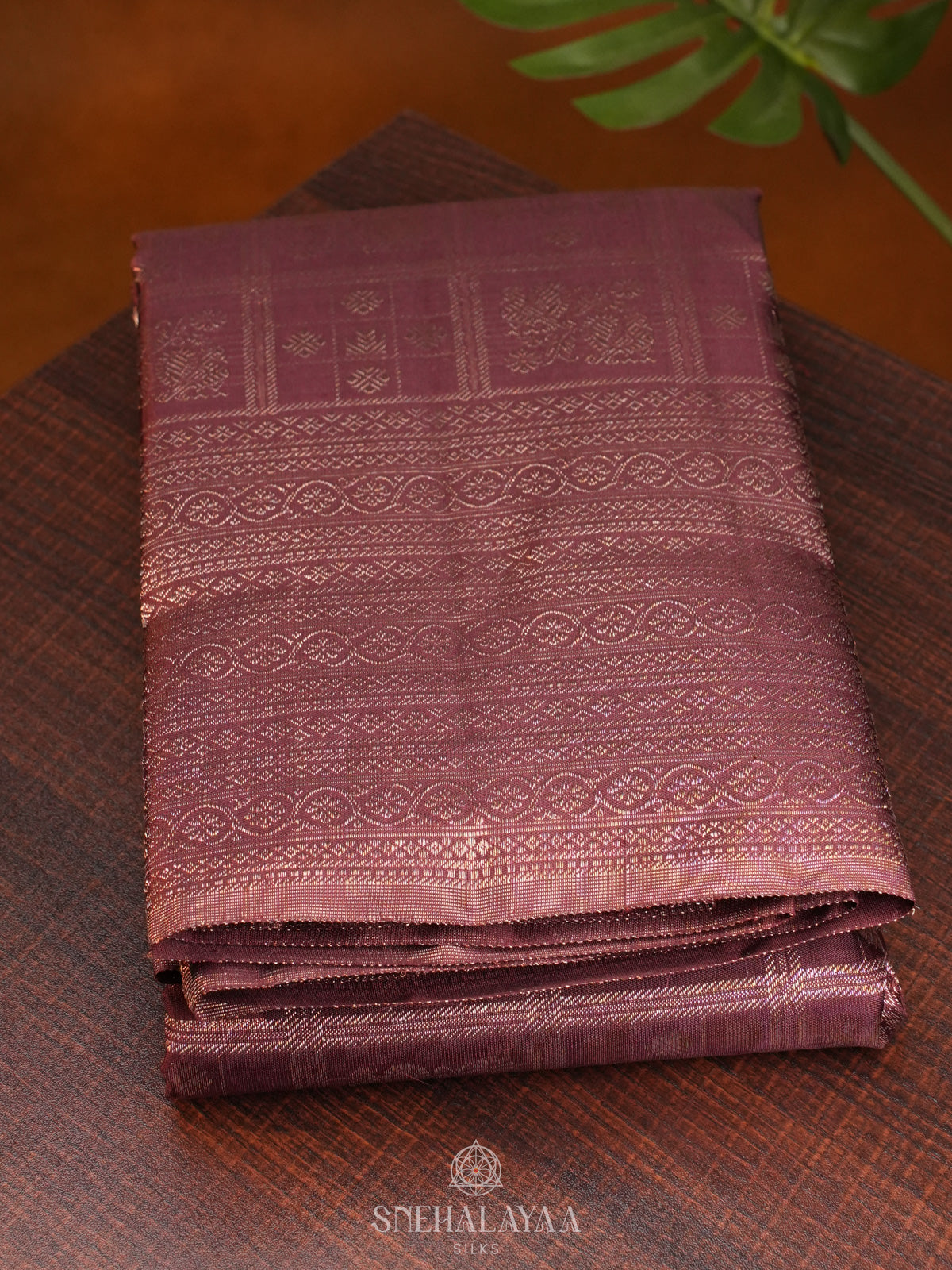 Brown Kanjivaram Silk Saree