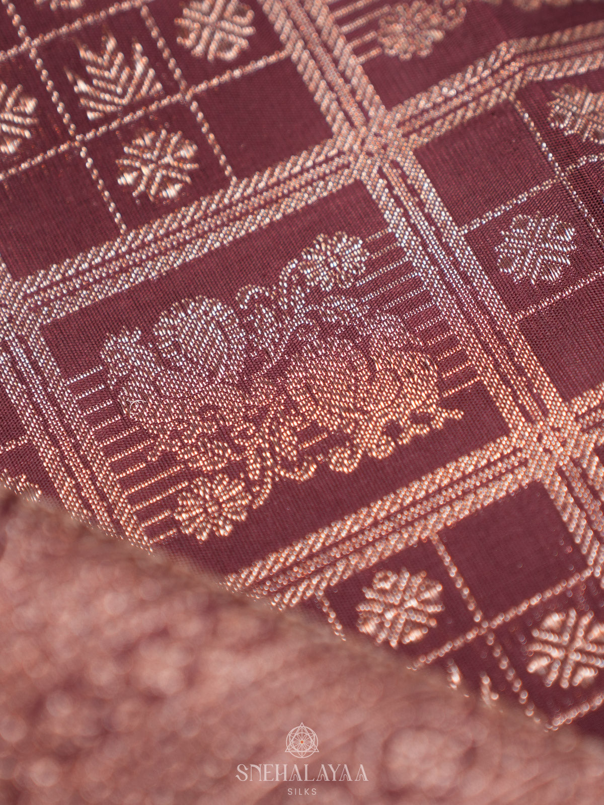 Brown Kanjivaram Silk Saree