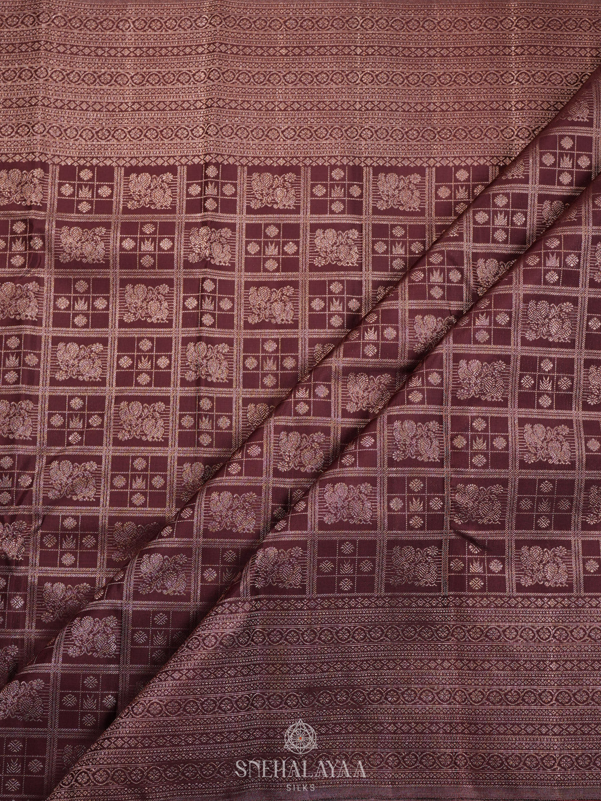 Brown Kanjivaram Silk Saree