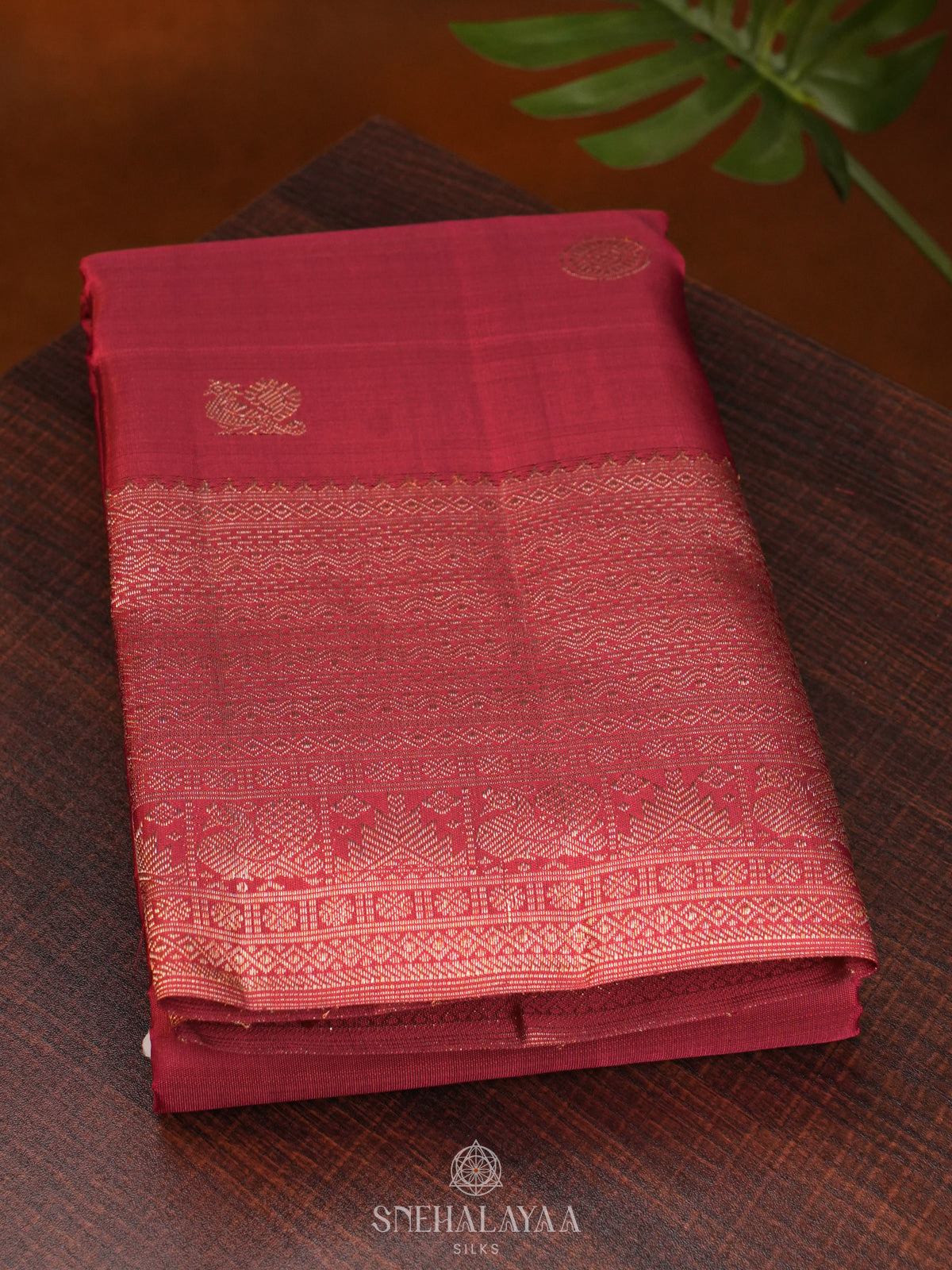 Maroon Kanjivaram Silk Saree