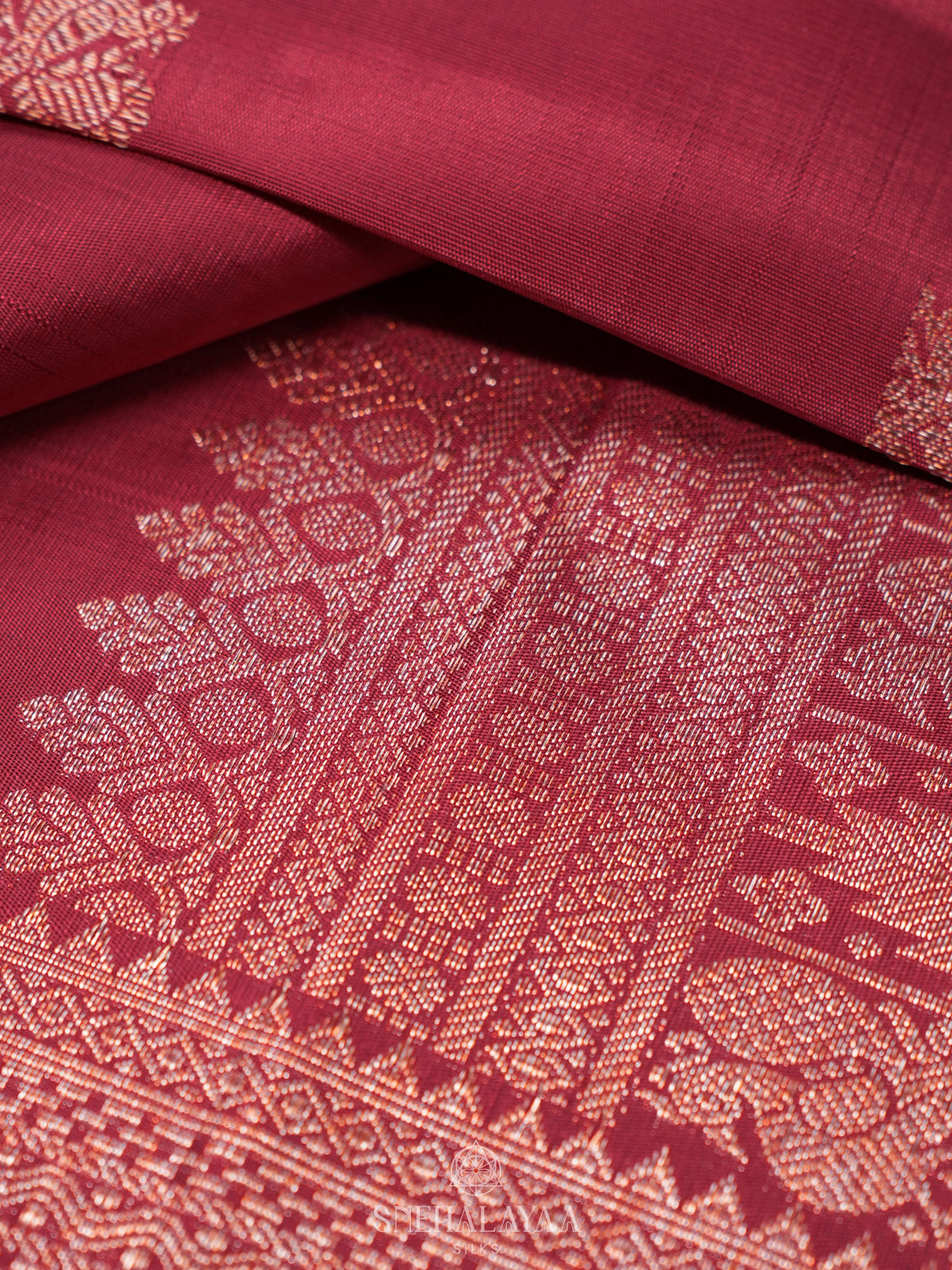 Maroon Kanjivaram Silk Saree
