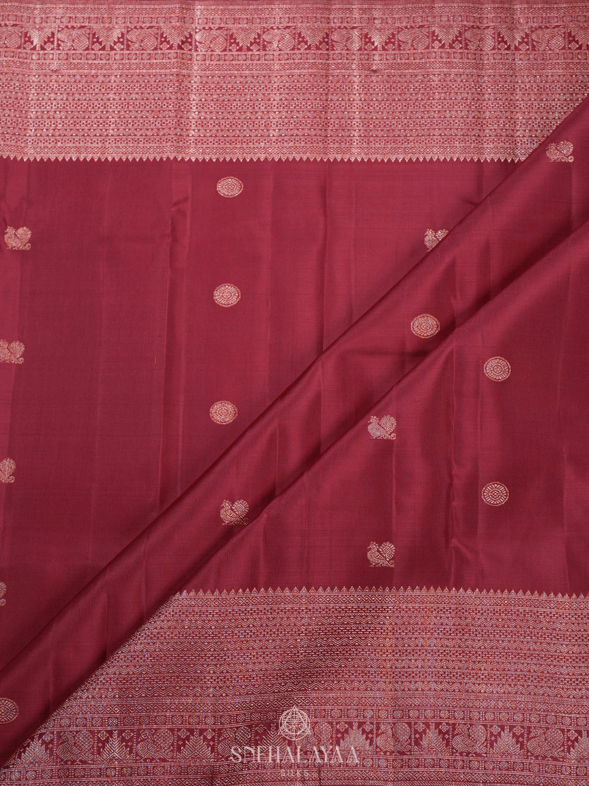 Maroon Kanjivaram Silk Saree
