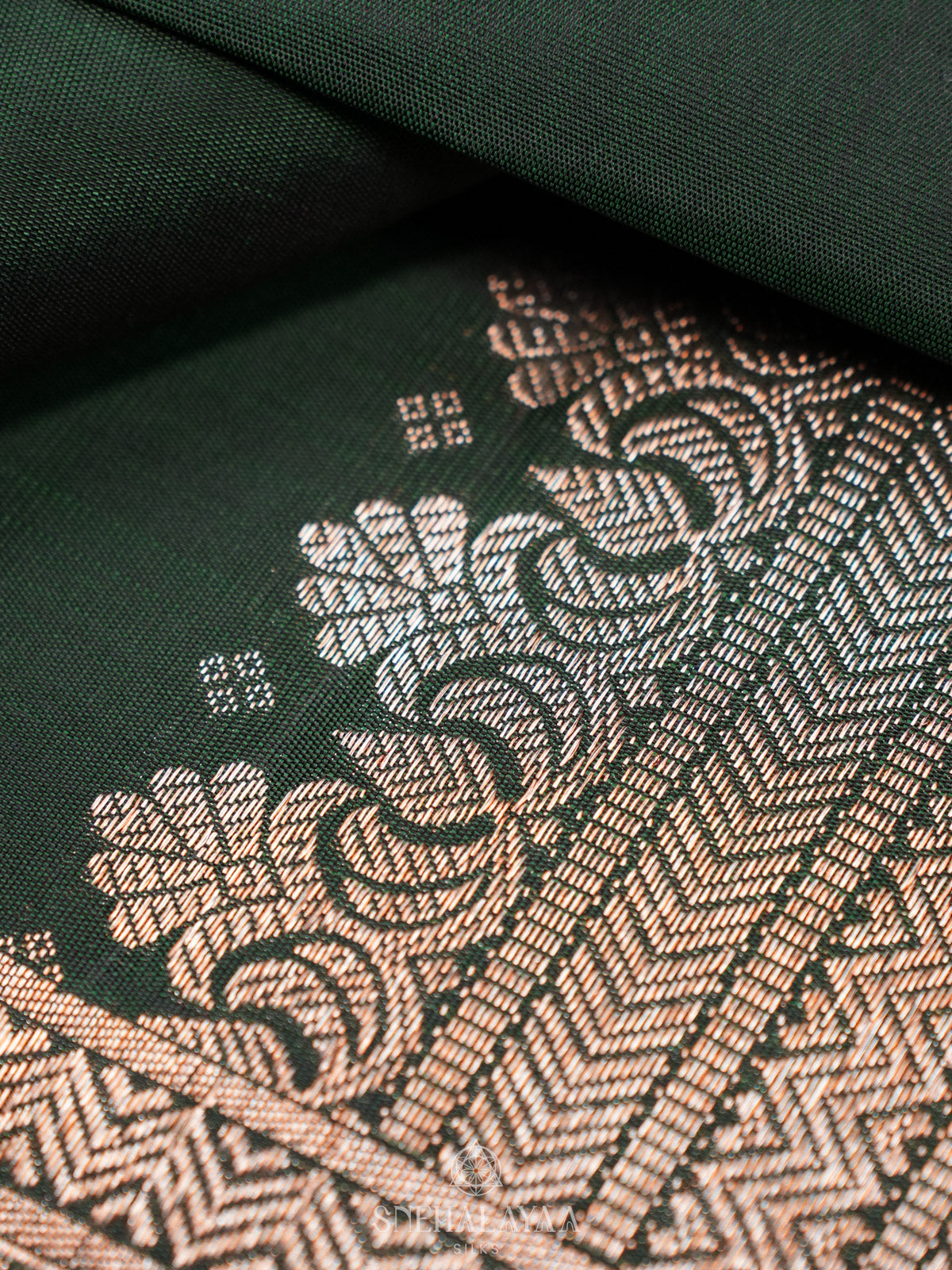 Forest Green Kanjivaram Silk Saree