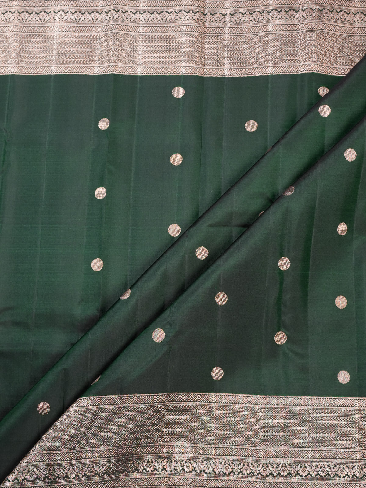 Forest Green Kanjivaram Silk Saree