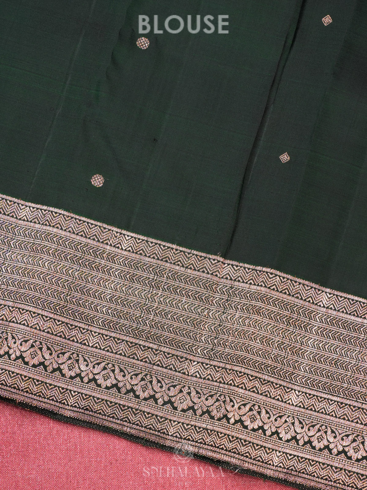 Forest Green Kanjivaram Silk Saree