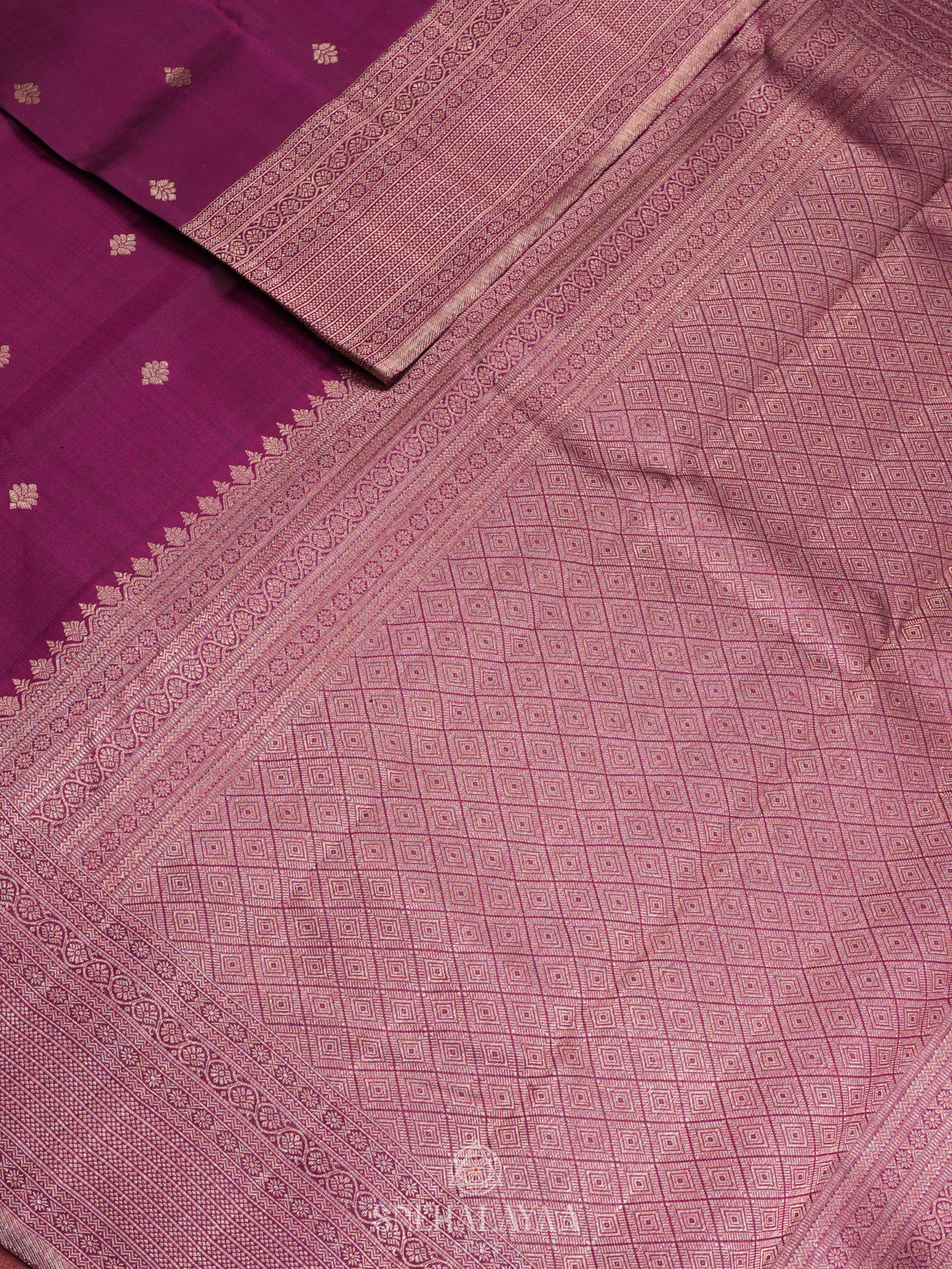 Magenta Kanjivaram Silk Saree